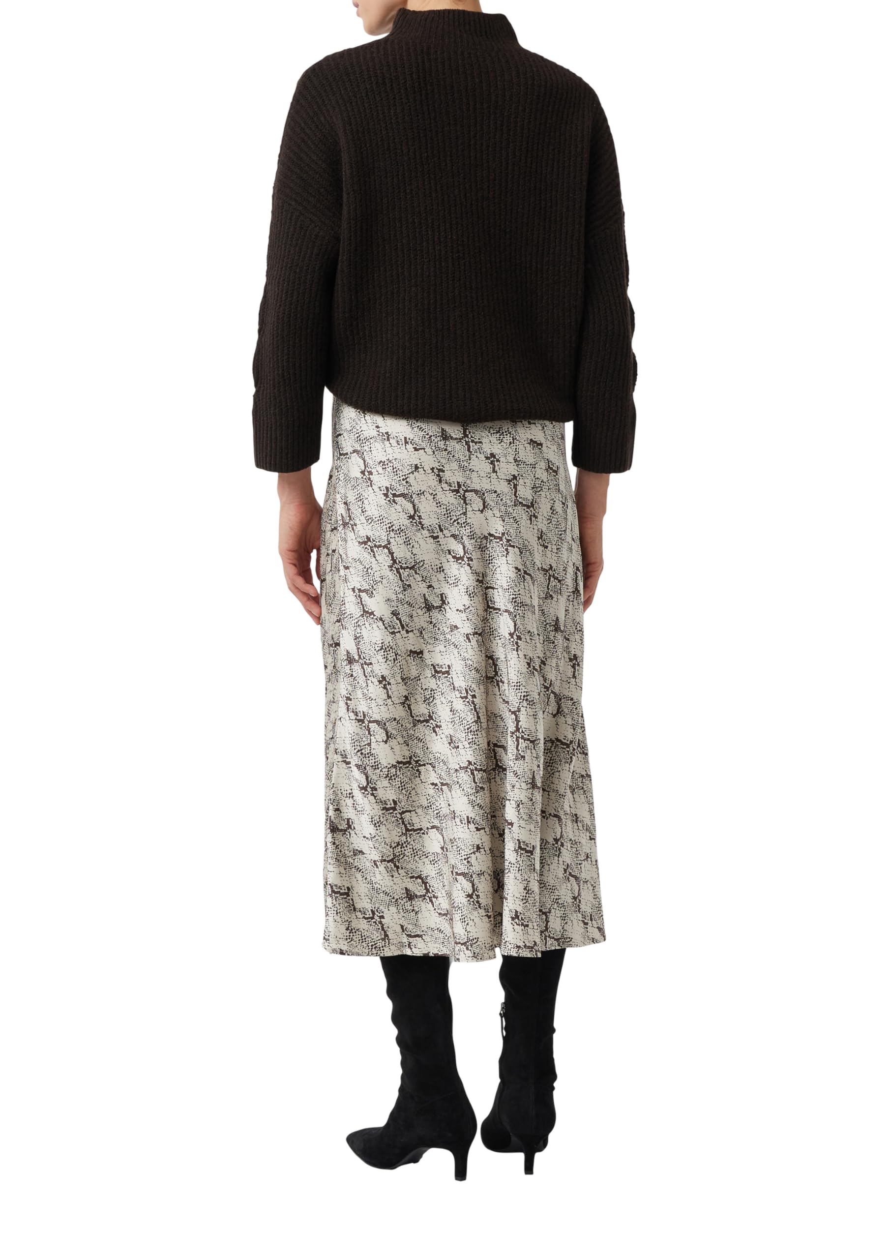 comma-satin-rock-midi-all-over-print-plisseerock-damen image 2
