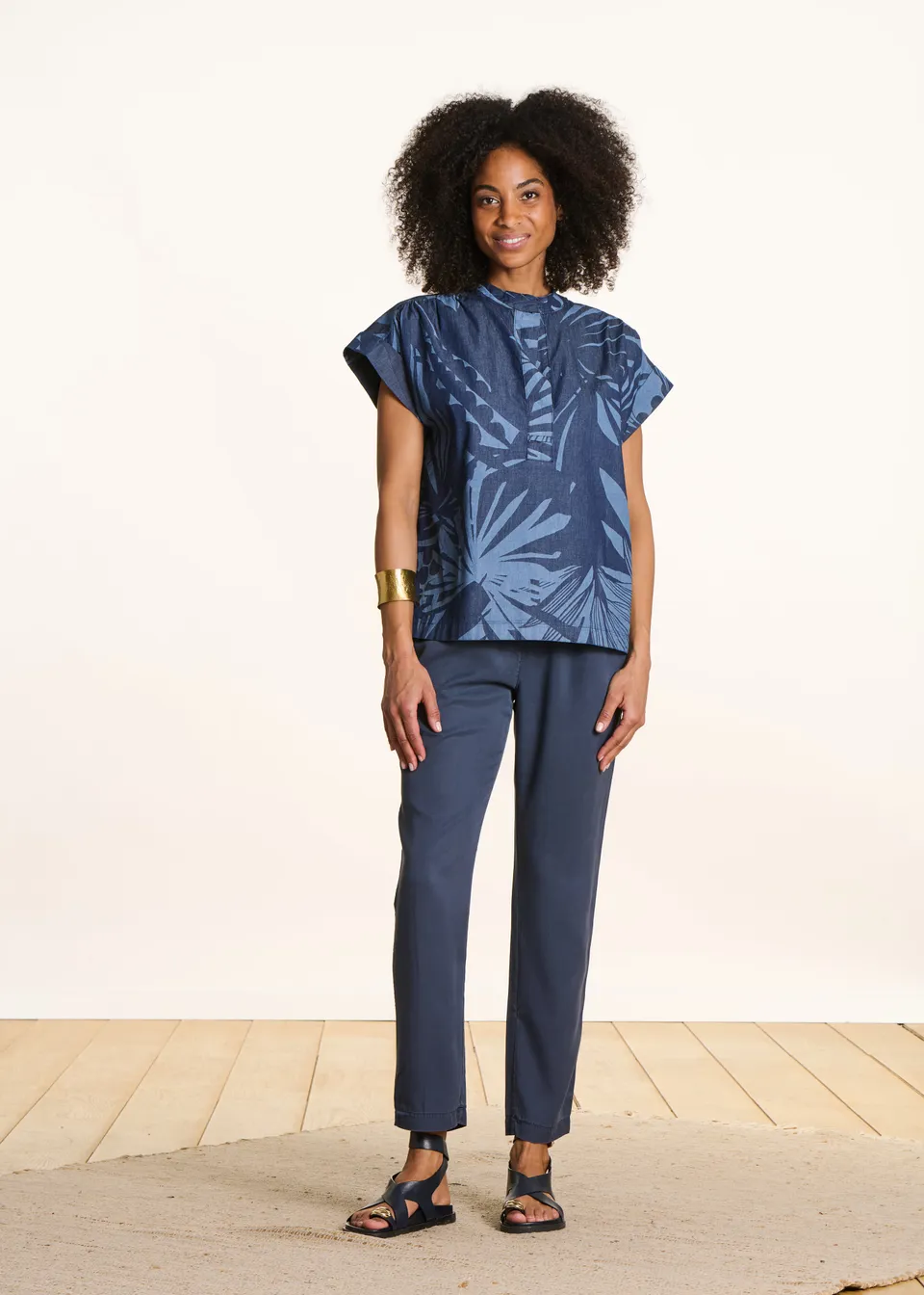 la-f-e-marabout-e-damila-hose-marine-lyocell-gerade image 1