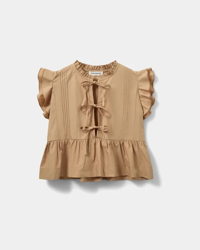 sofie-schnoor-women-juliettesw-top-soft-brown-baumwolle image 1