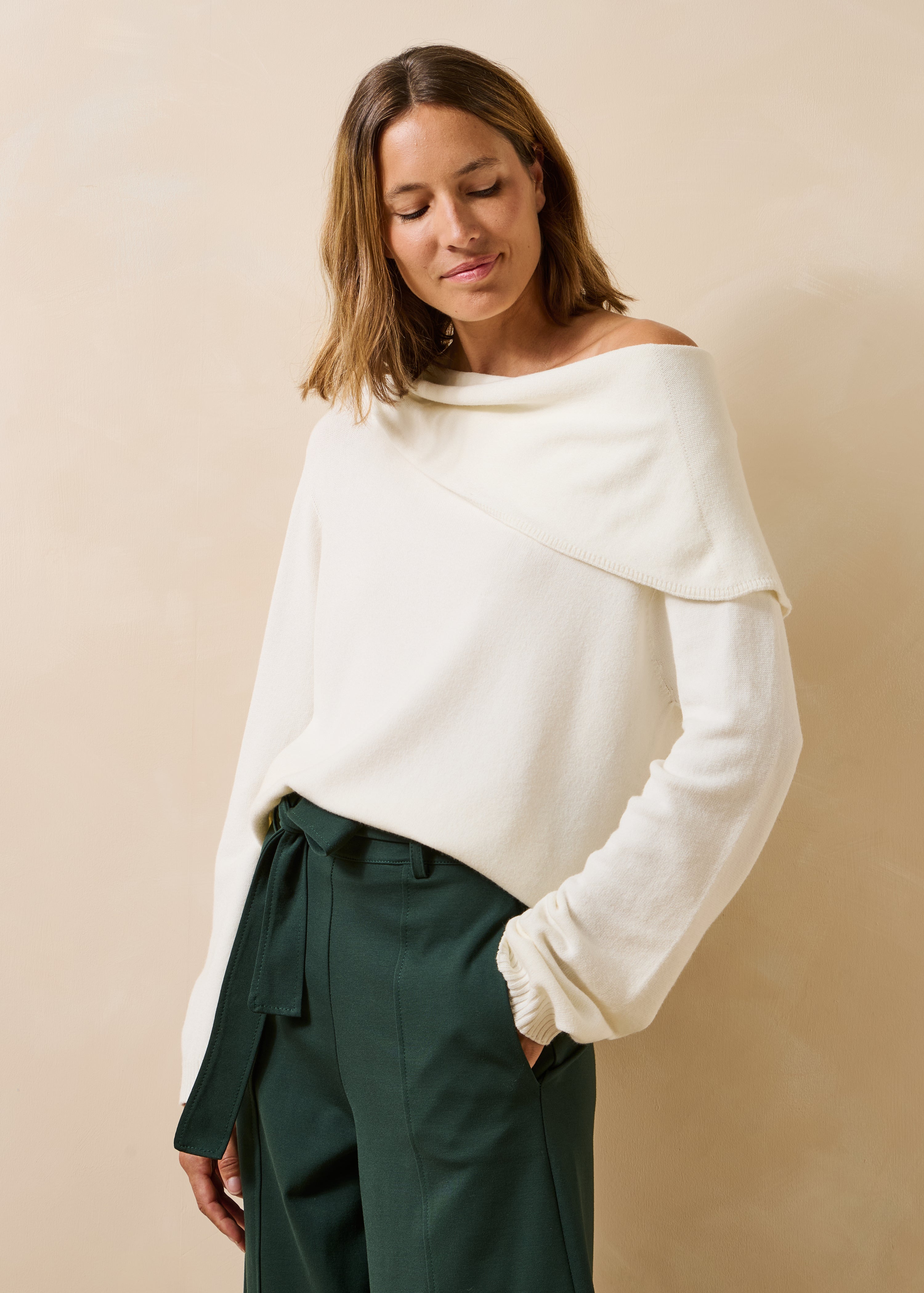 la-f-e-marabout-e-gardane-pull-ecru-wolle-drapiert image 1