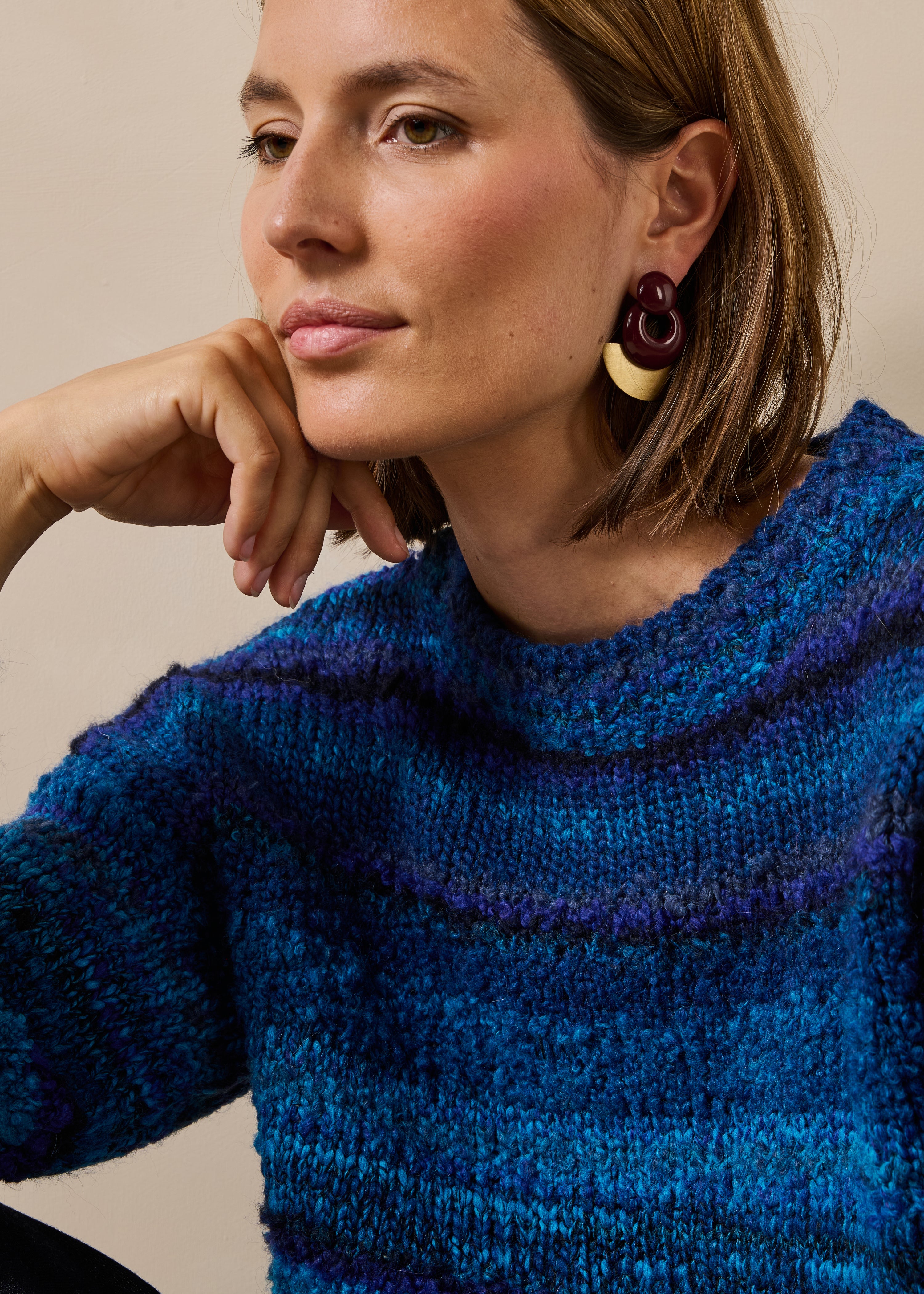 la-f-e-marabout-e-tresia-pullover-azurblau-oversize-gestreift image 5