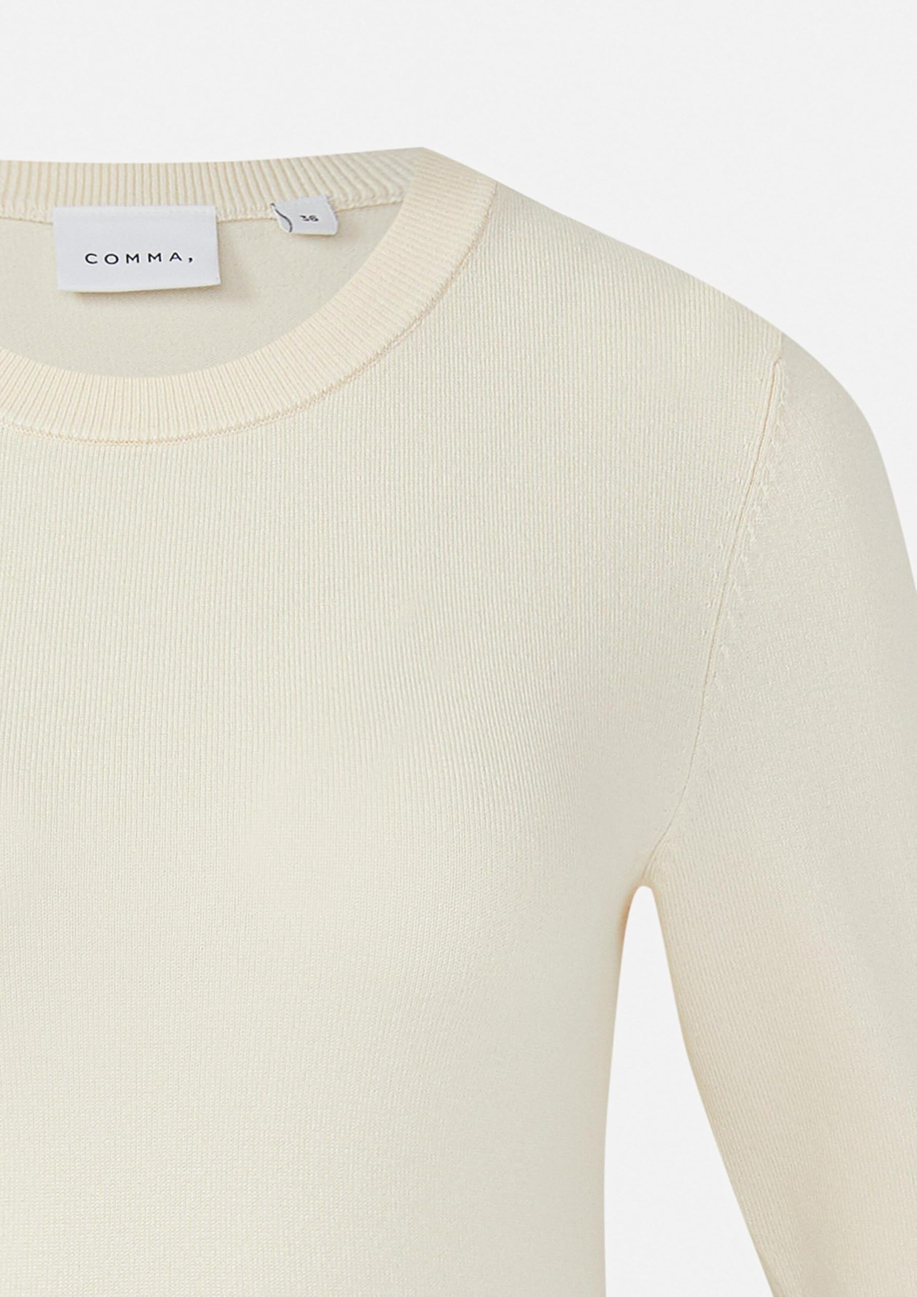 comma-strickpullover-slim-fit-feinstrick-creme-gr-36 image 6