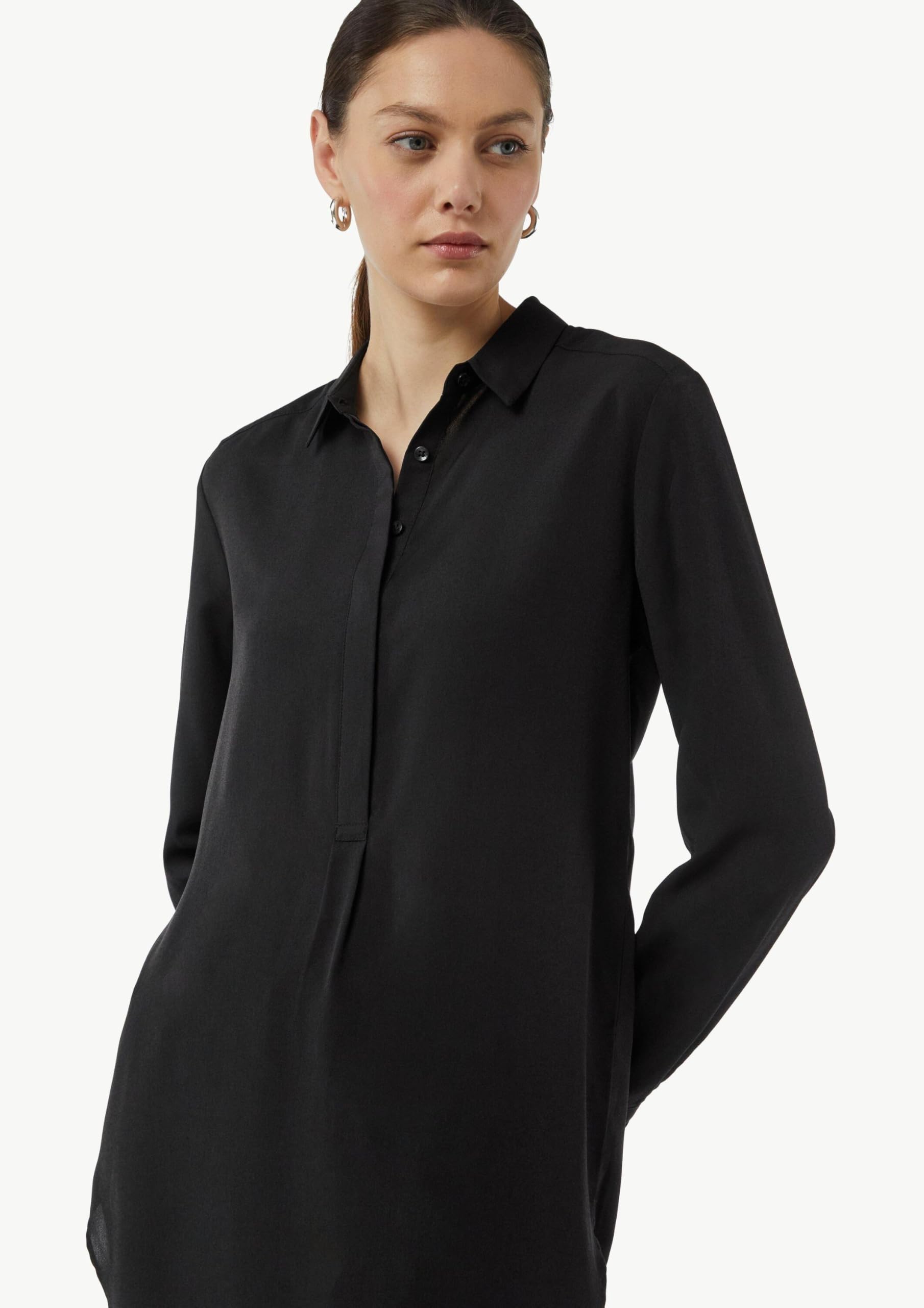 comma-longbluse-chiffon-schwarz-gr-36-transparent image 4