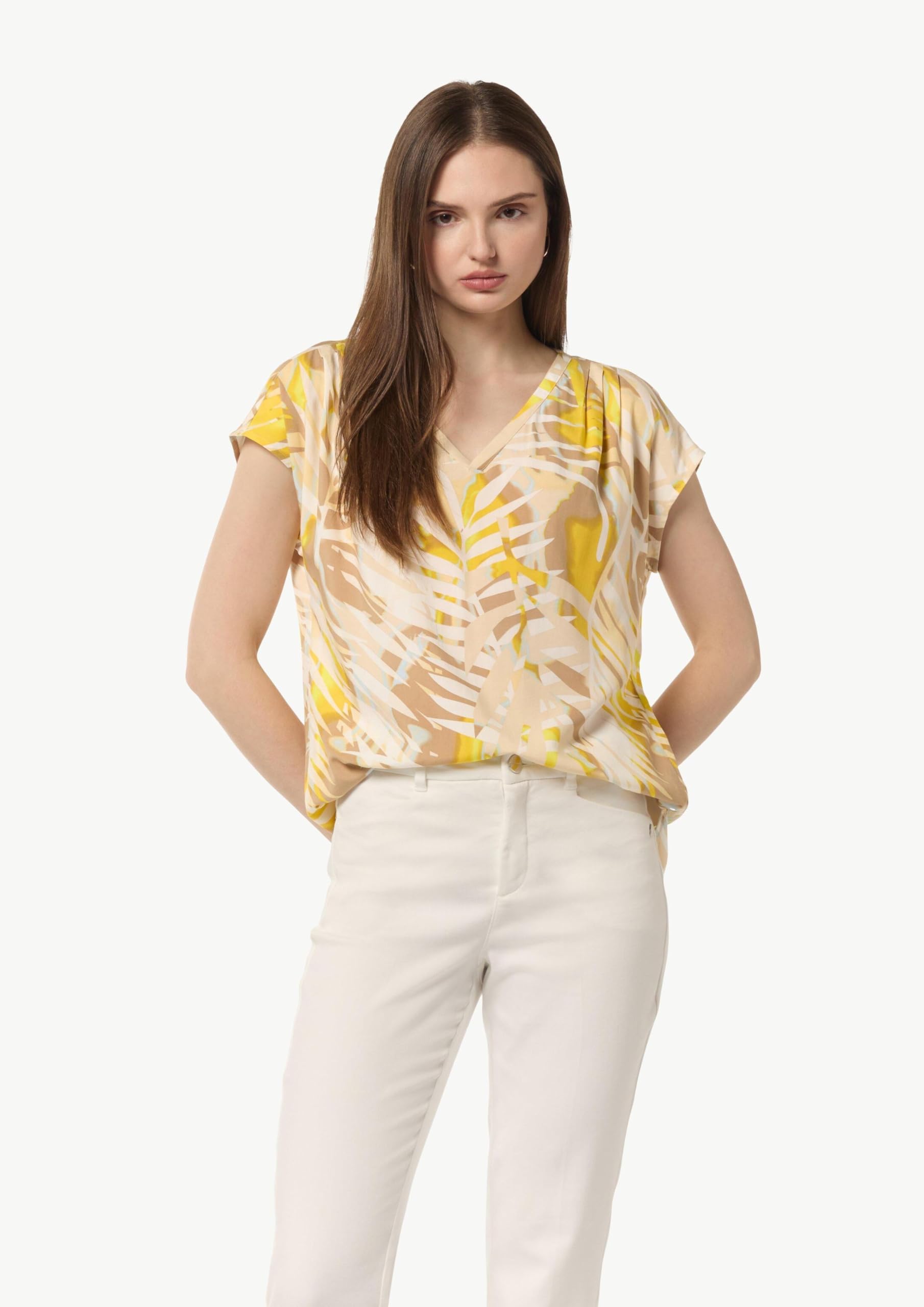 comma-blusenshirt-allover-print-gelb-bluse-gr-36 image 5