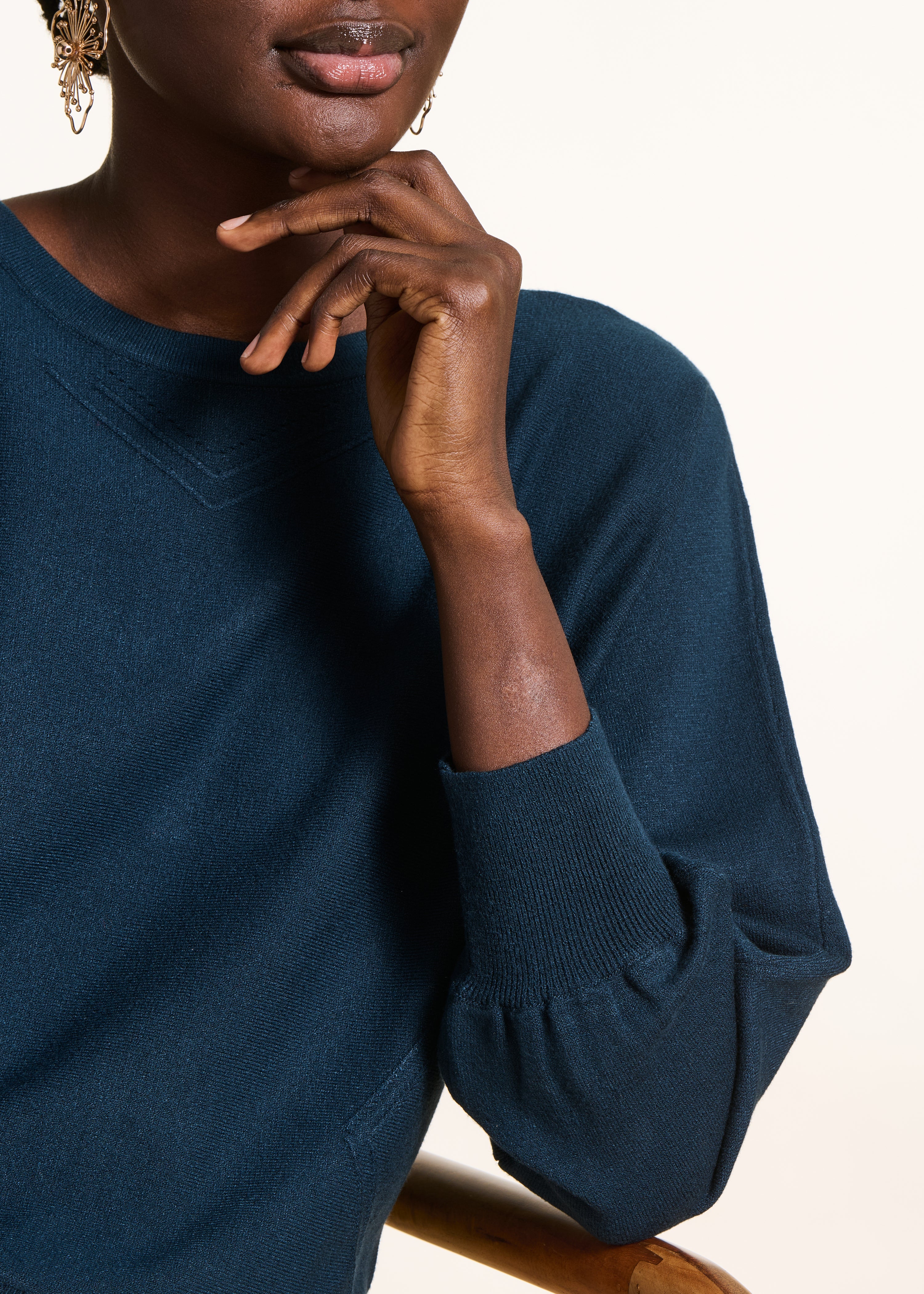 la-f-e-marabout-e-zeus-pullover-petrol-feinstrick-rundhals image 5