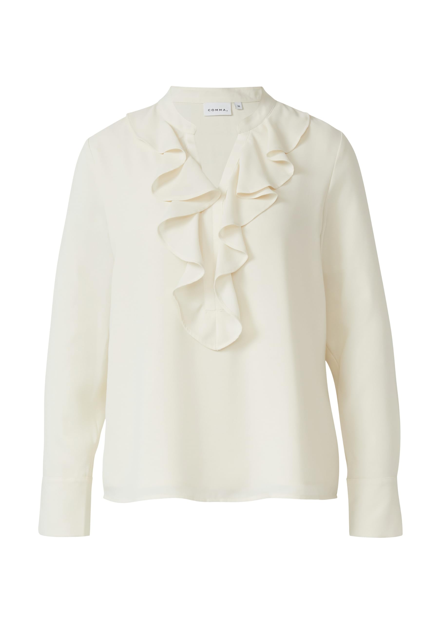 comma-2175657-bluse-mit-volant-langarm-gr-44 image 4