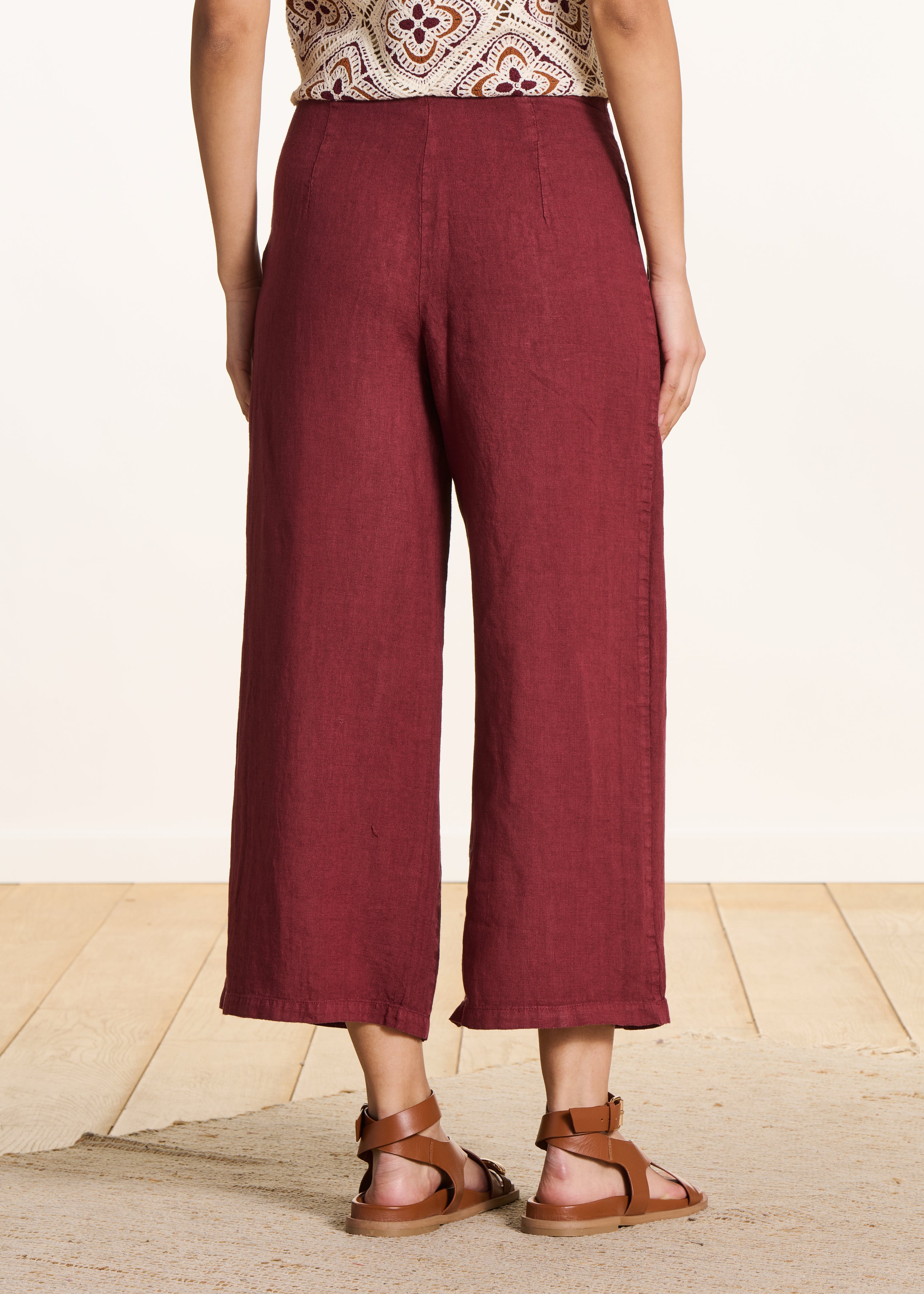 la-f-e-marabout-e-fulano-hose-bordeaux-leinen-7-8-weit image 3