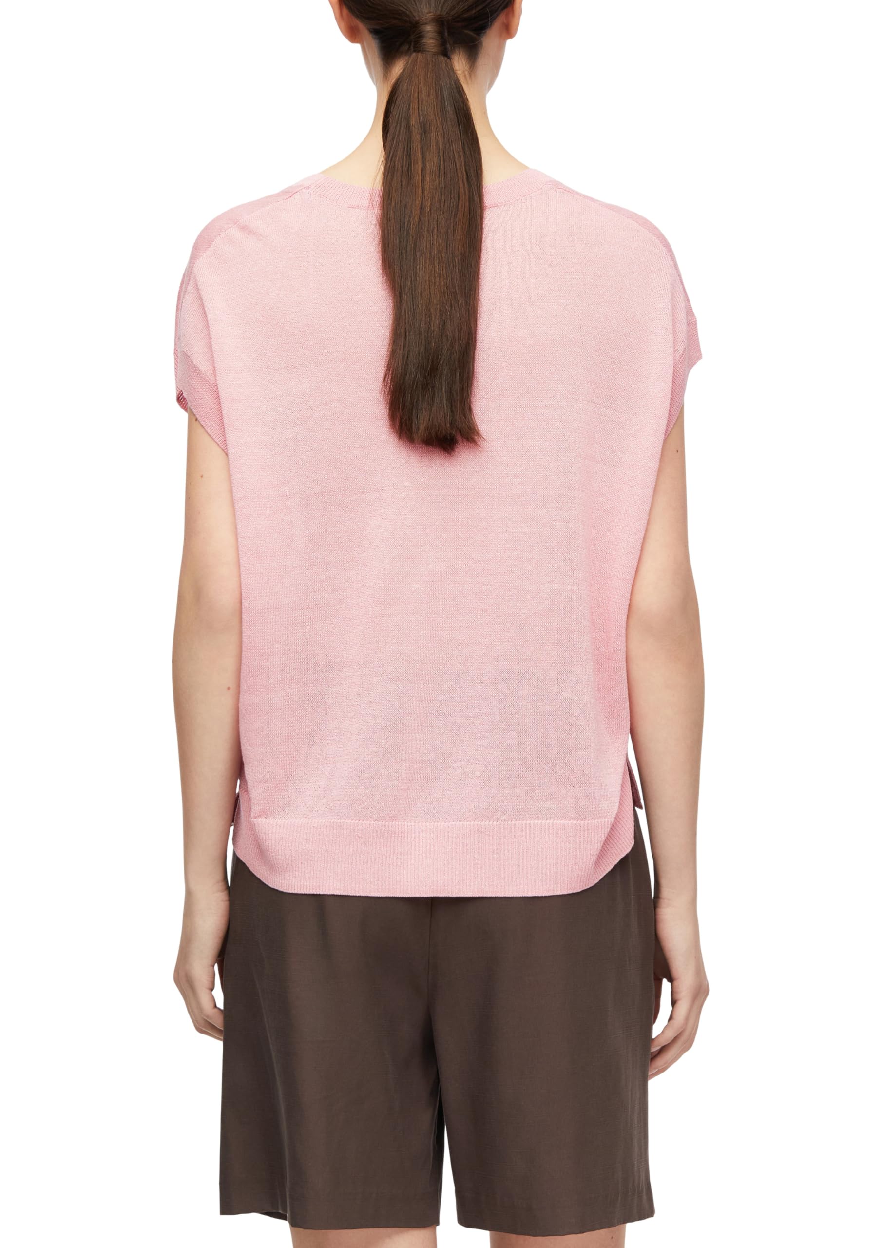 comma-knitwear-strickpullover-feinstrick-l-rosa-v-ausschnitt image 2