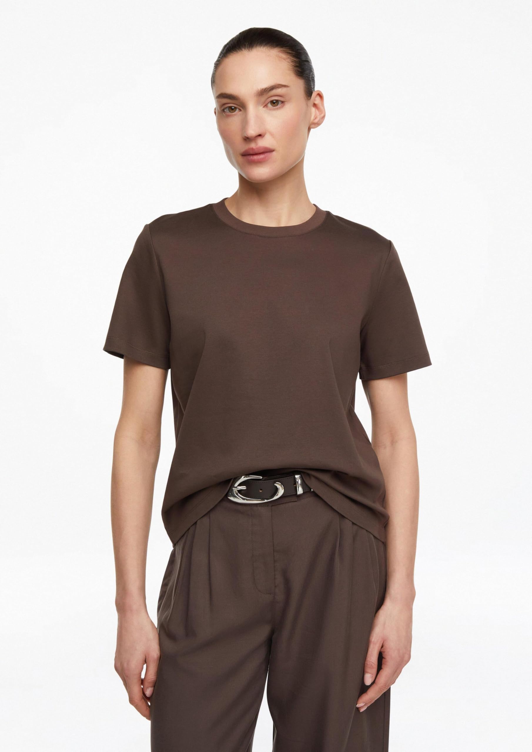 comma-basic-t-shirt-damen-top-creme-gr-38 image 6