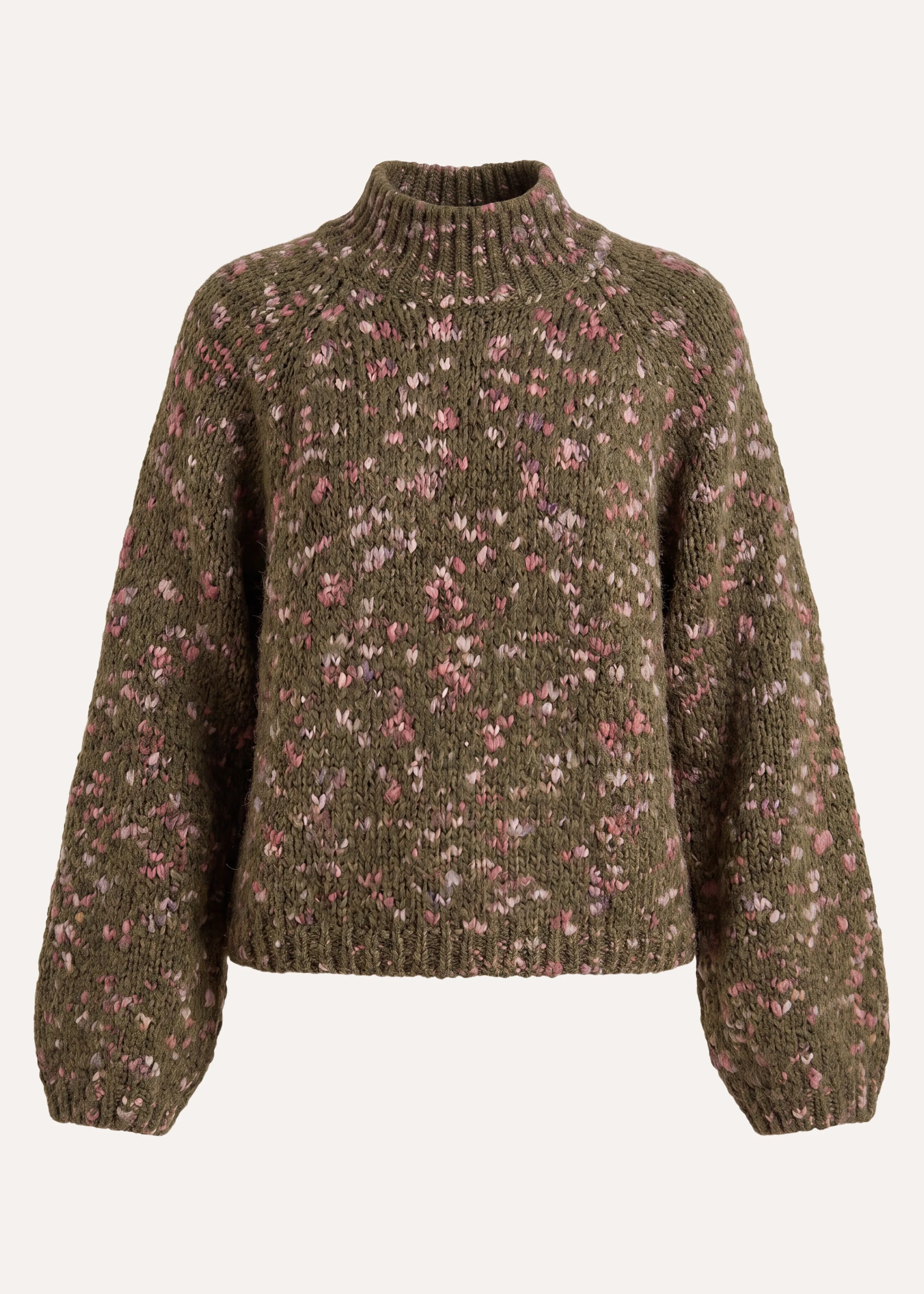 la-f-e-marabout-e-grigio-pullover-khaki-rollkragen-oversize image 6