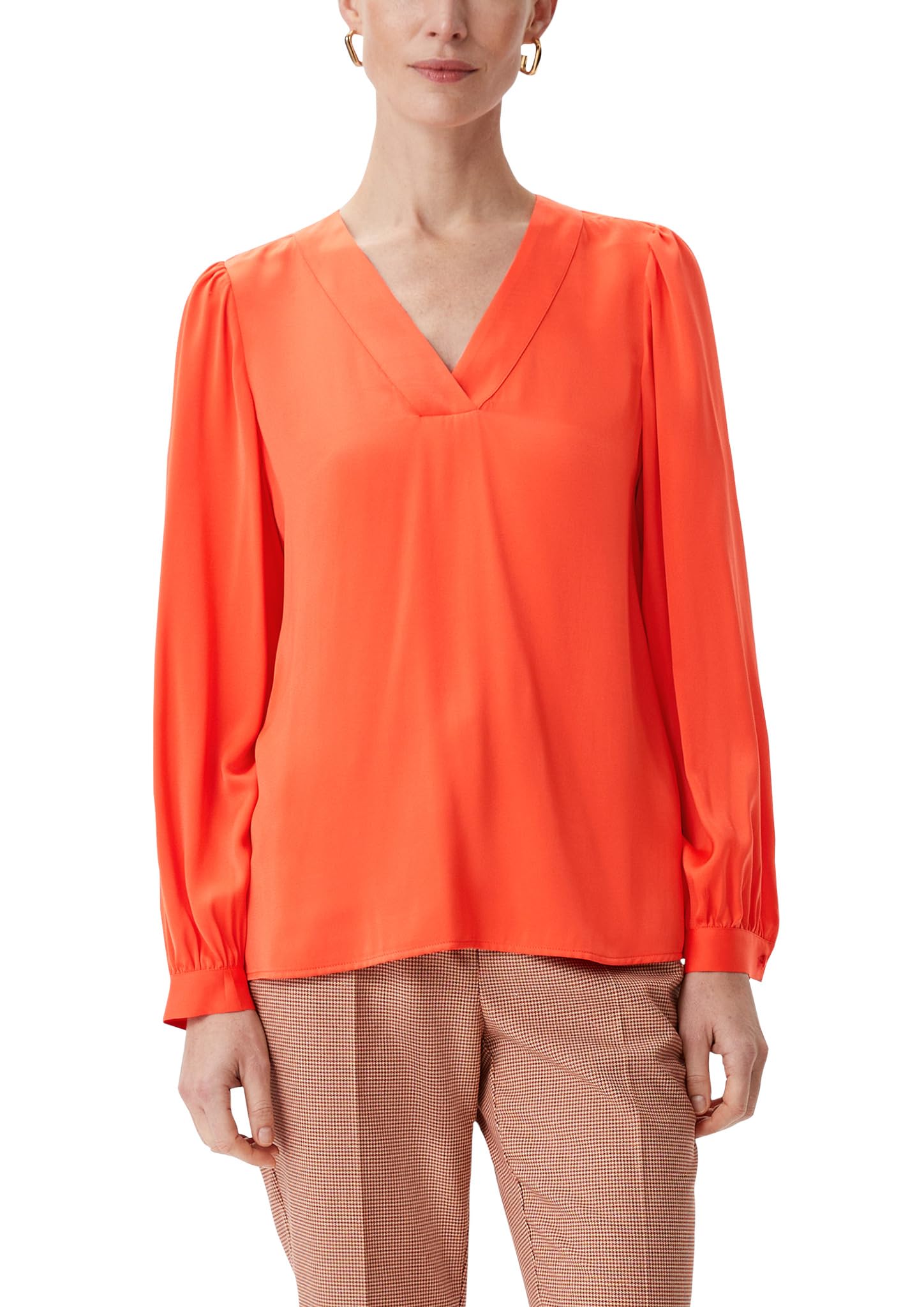 comma-satinbluse-viskosemix-hellorange-damenbluse-36 image 1