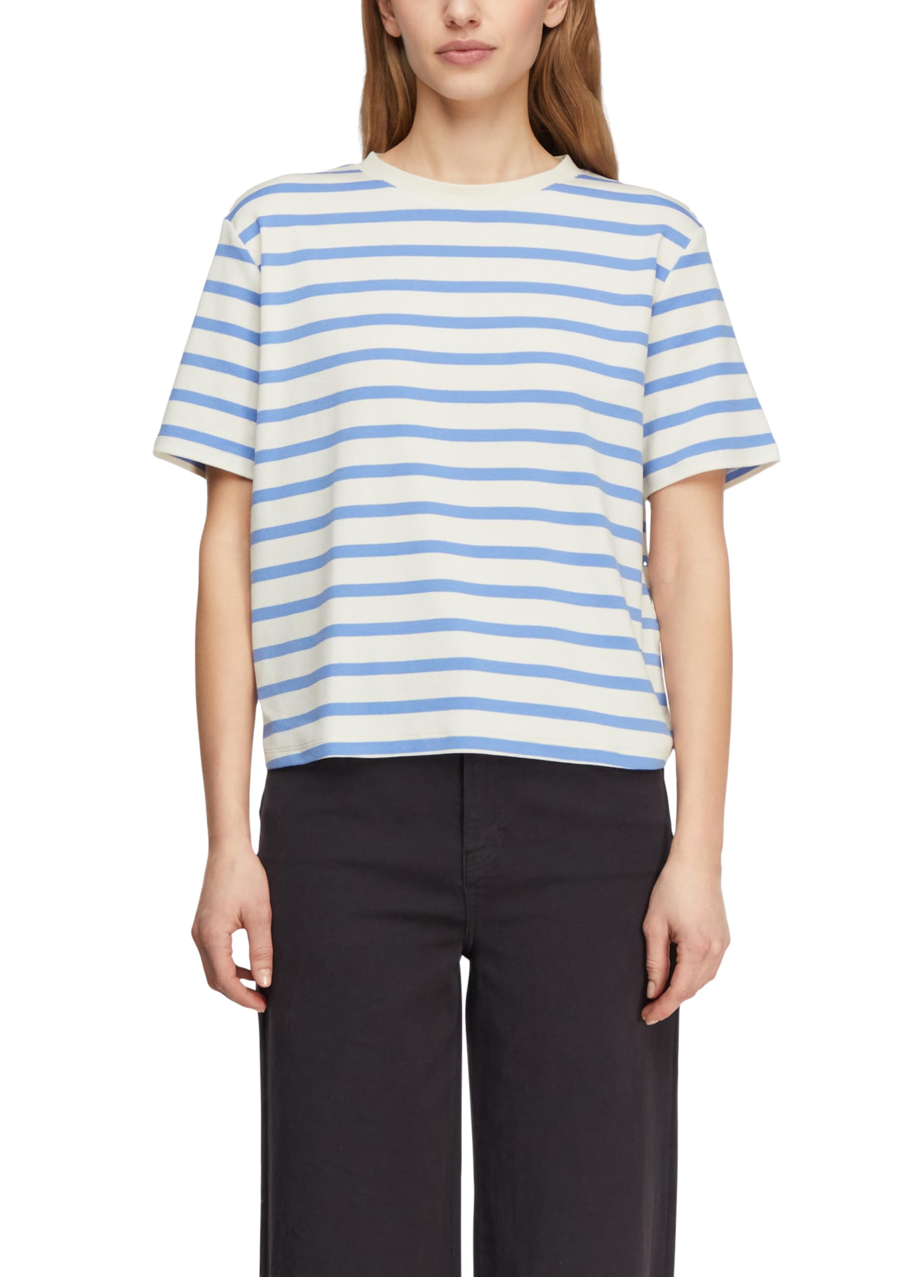comma-gestreiftes-t-shirt-damen-top-gr-e-42-hellblau image 8