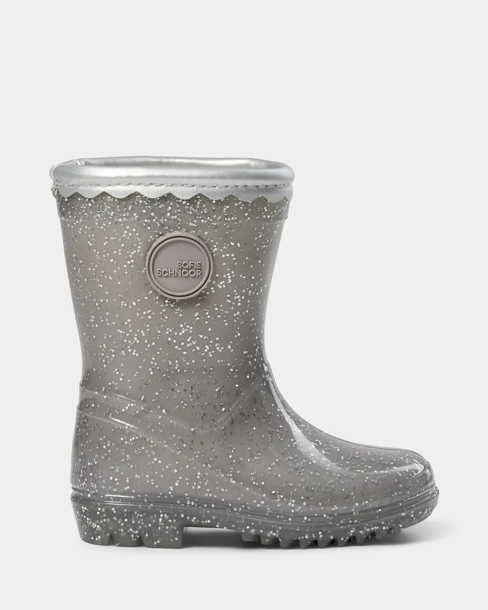 sofie-schnoor-kids-perlask-gummistiefel-silber-glitzer-futter image 1
