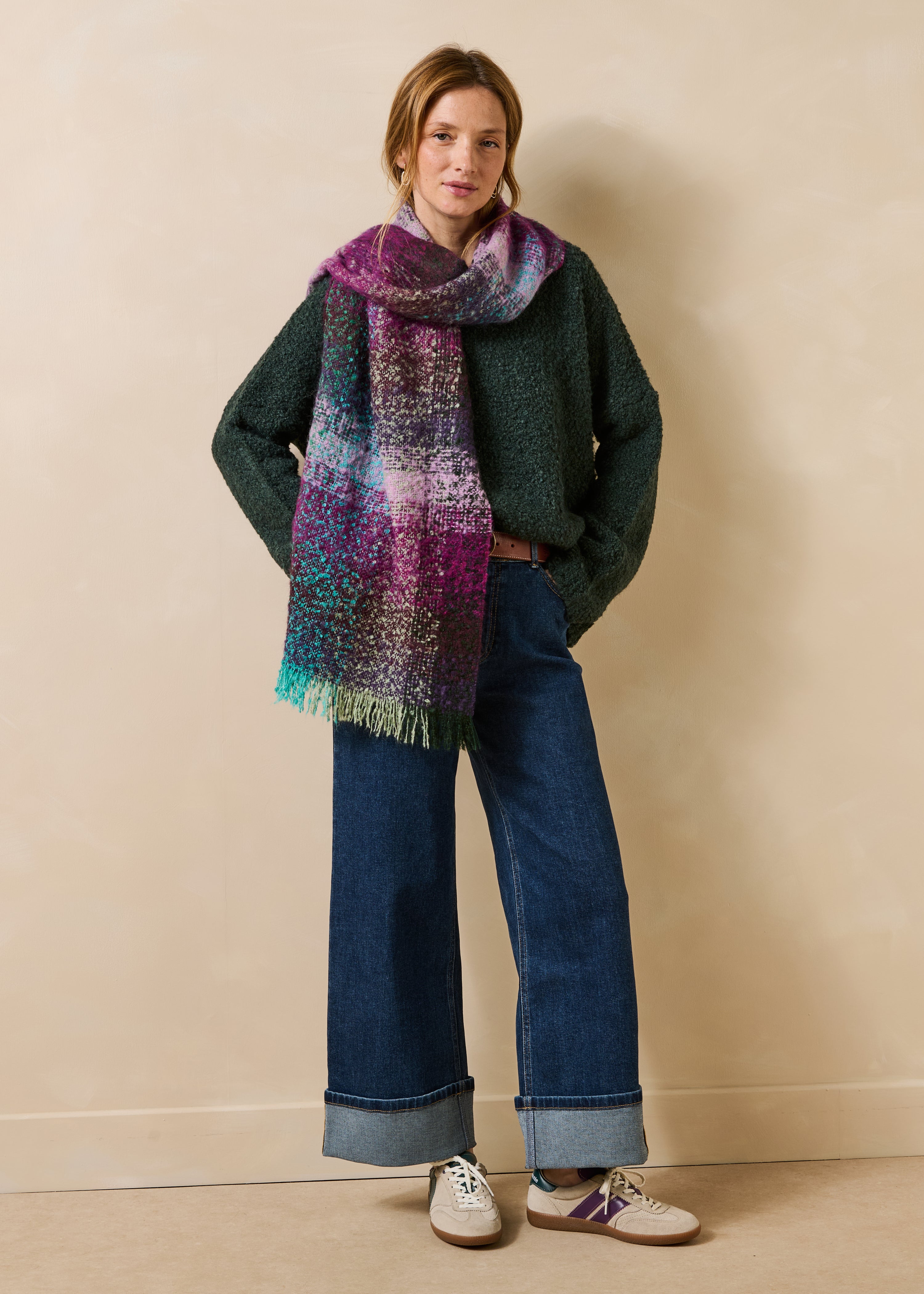 la-f-e-marabout-e-grawel-schal-damen-bunt-karo-mohair-fransen image 3