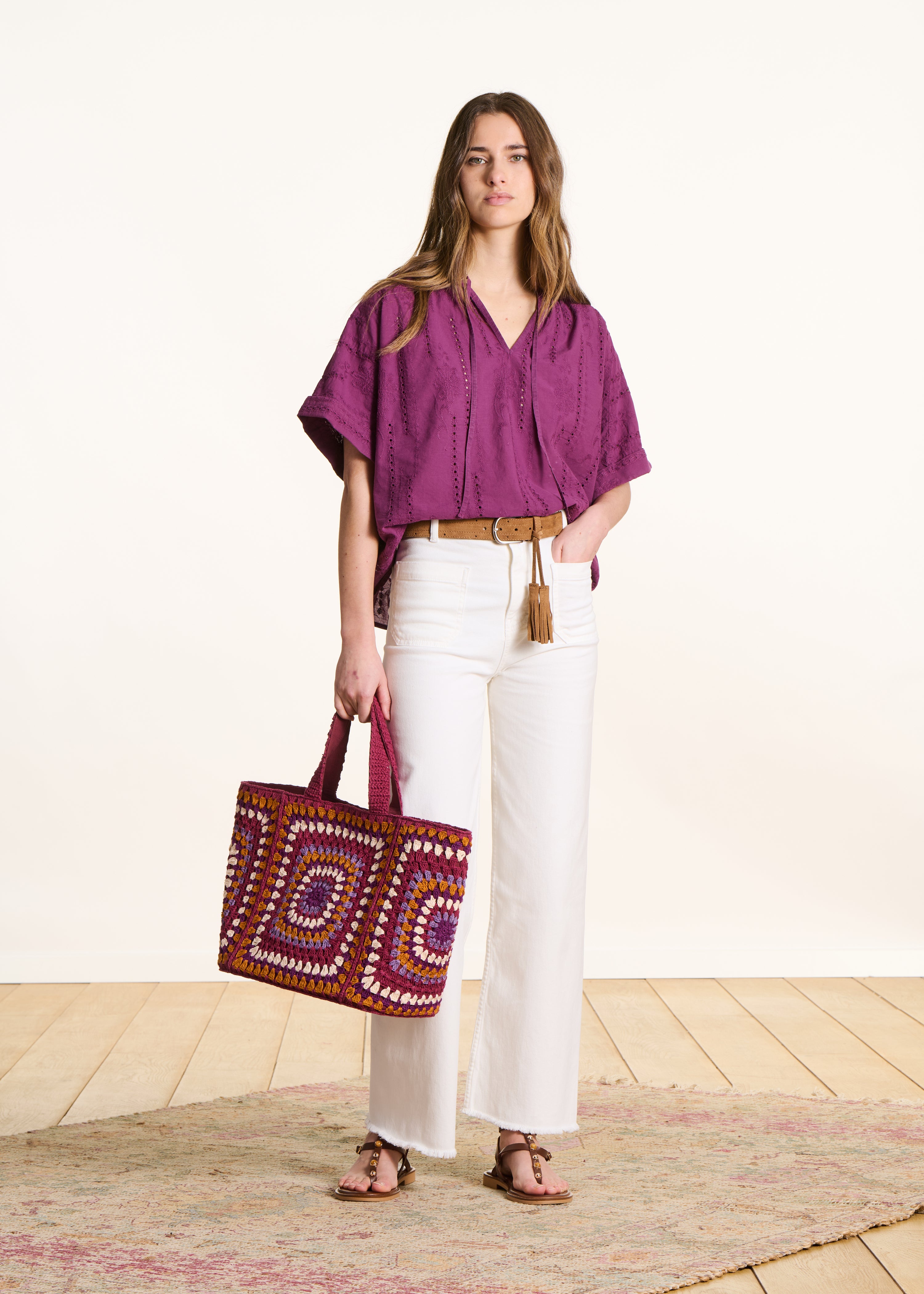 la-f-e-marabout-e-broderie-bluse-violett-gr-40-tunika image 3