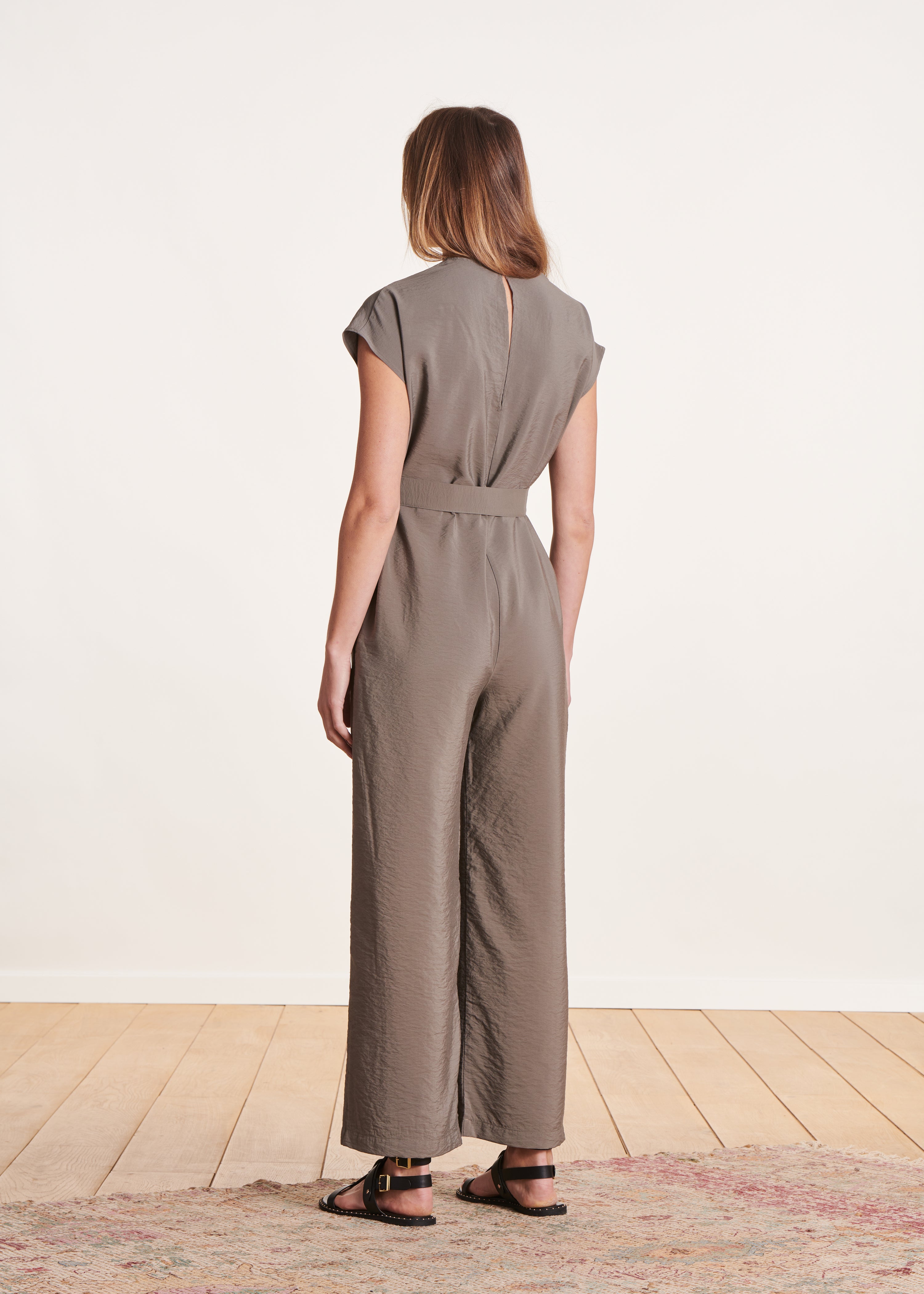 la-f-e-marabout-e-sedona-jumpsuit-khaki-kurzarm image 3