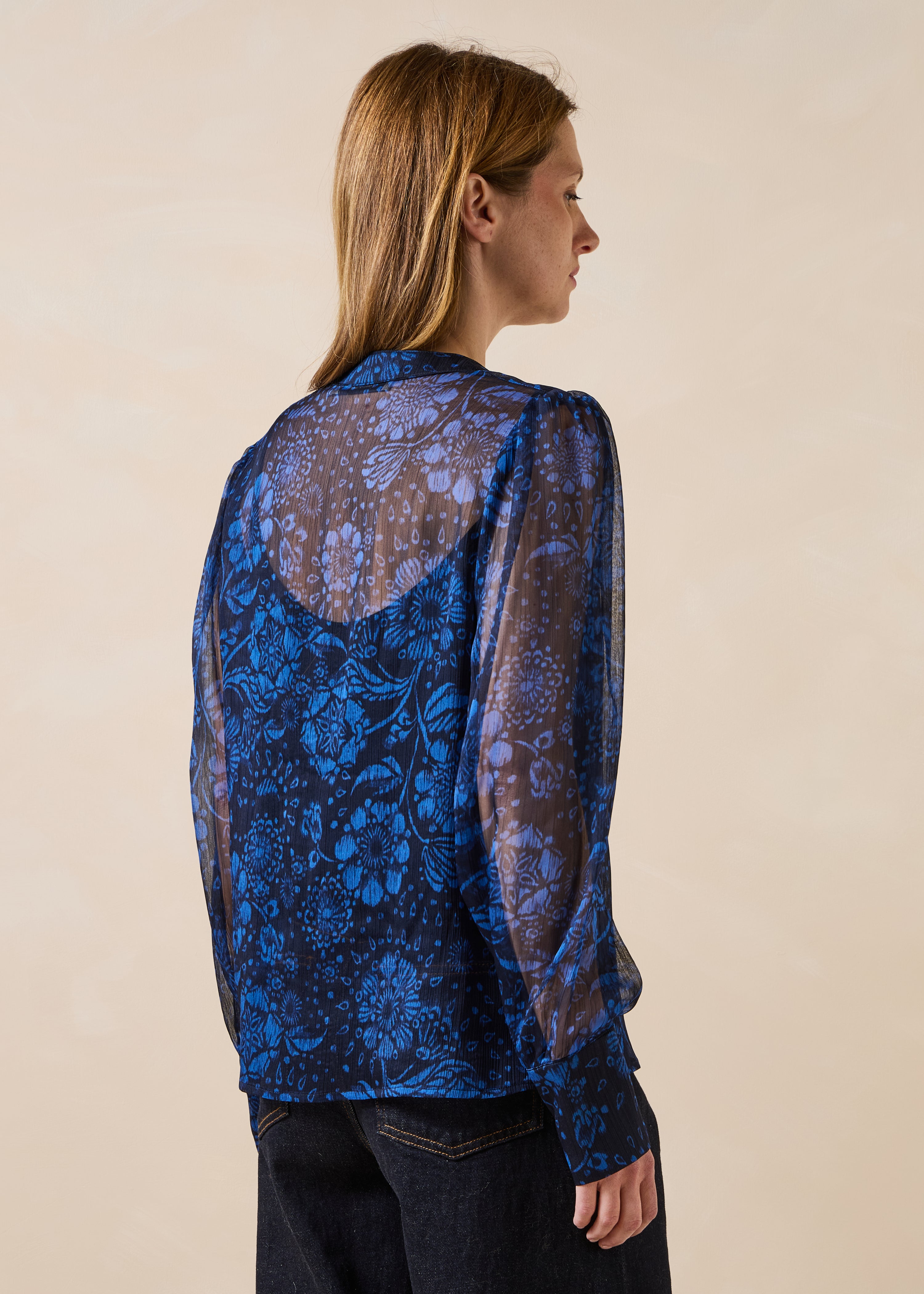 la-f-e-marabout-e-zulys-top-blau-blumendruck-tunika image 3