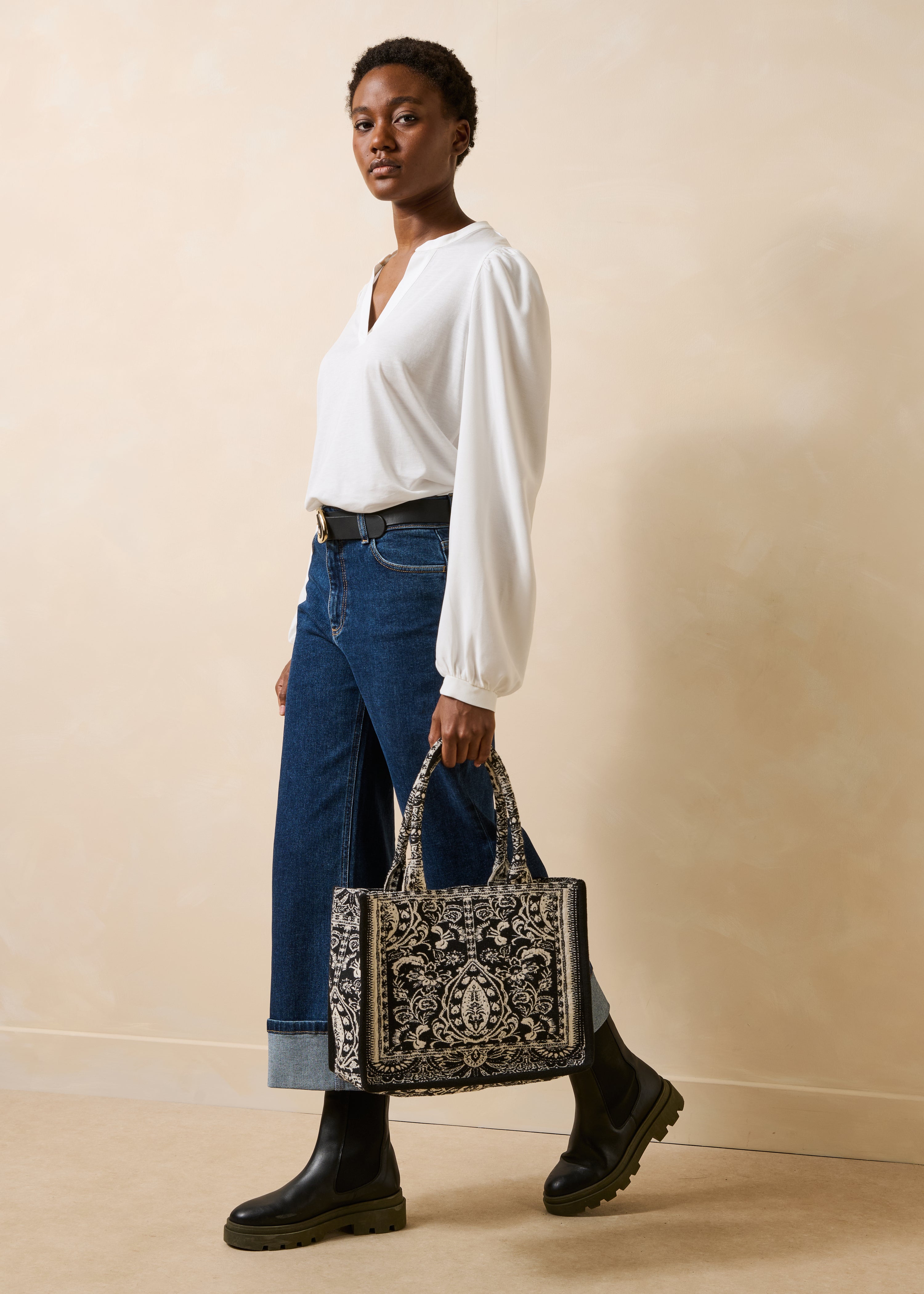 la-f-e-marabout-e-gromso-tasche-schwarz-jacquard image 3