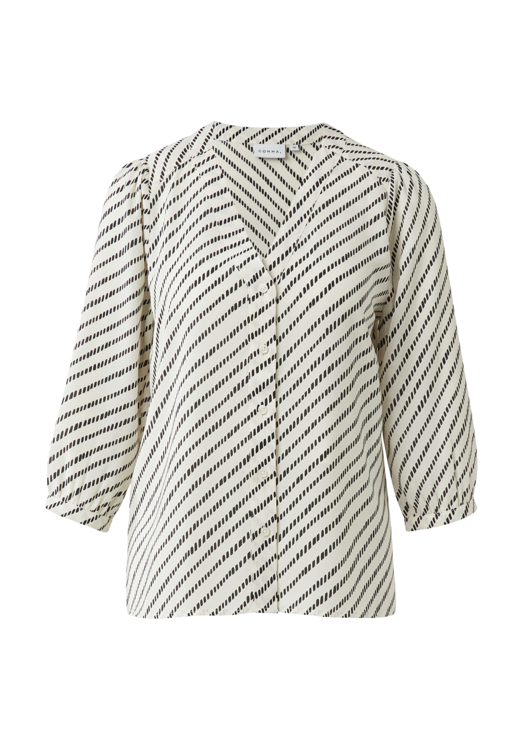 comma-chiffon-bluse-v-ausschnitt-gemustert-gr-e-42 image 4