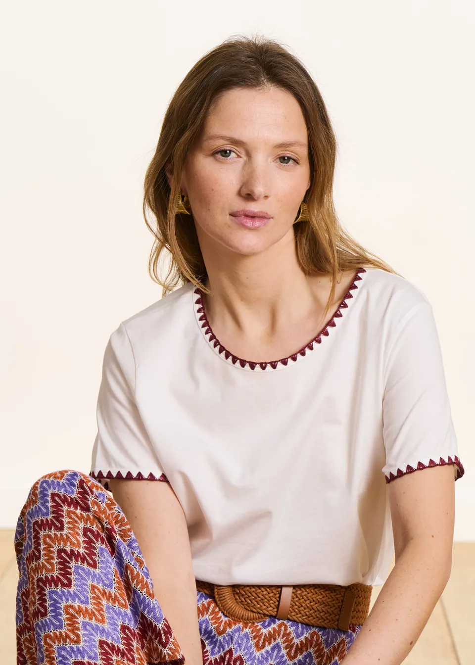 la-f-e-marabout-e-voiloua-t-shirt-ecru-bio-baumwolle-m image 1