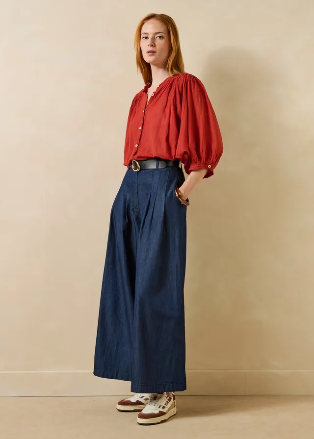 la-f-e-marabout-e-flaque-jeans-blau-brut-damen-cropped image 1