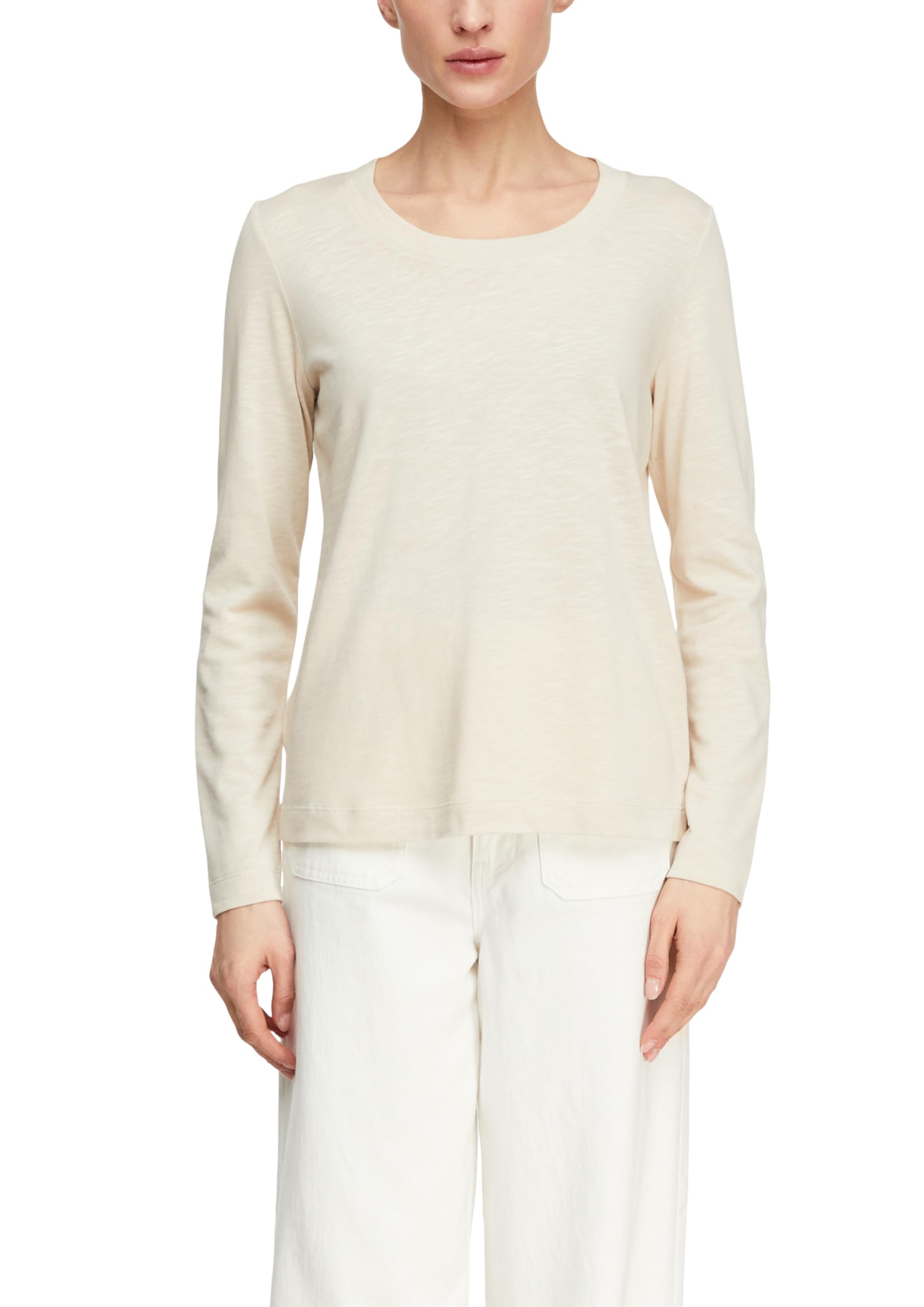 comma-langarm-shirt-regular-fit-rundhals-jersey-wei image 1