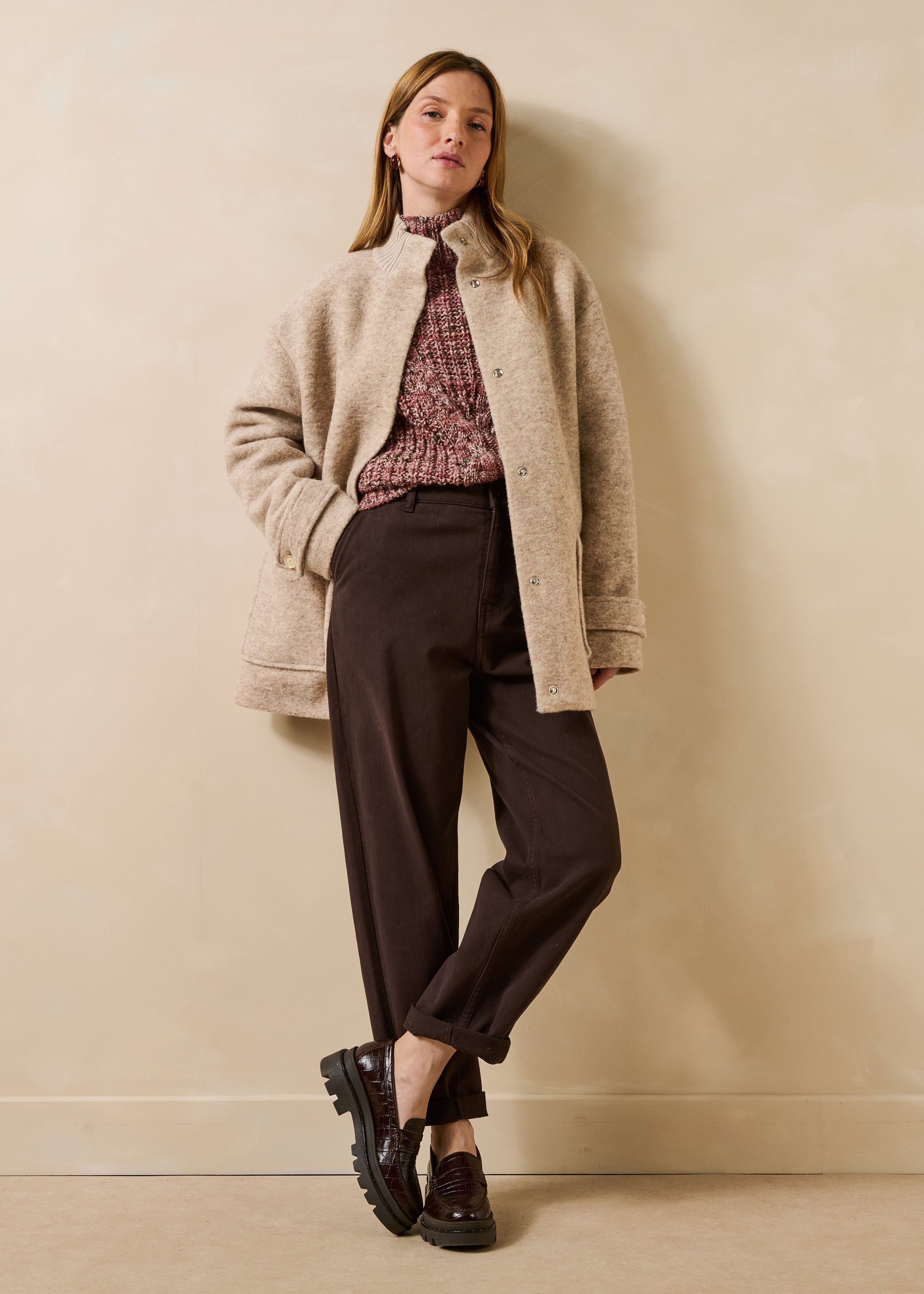 la-f-e-marabout-e-fenda-mantel-damen-beige-3-4 image 1