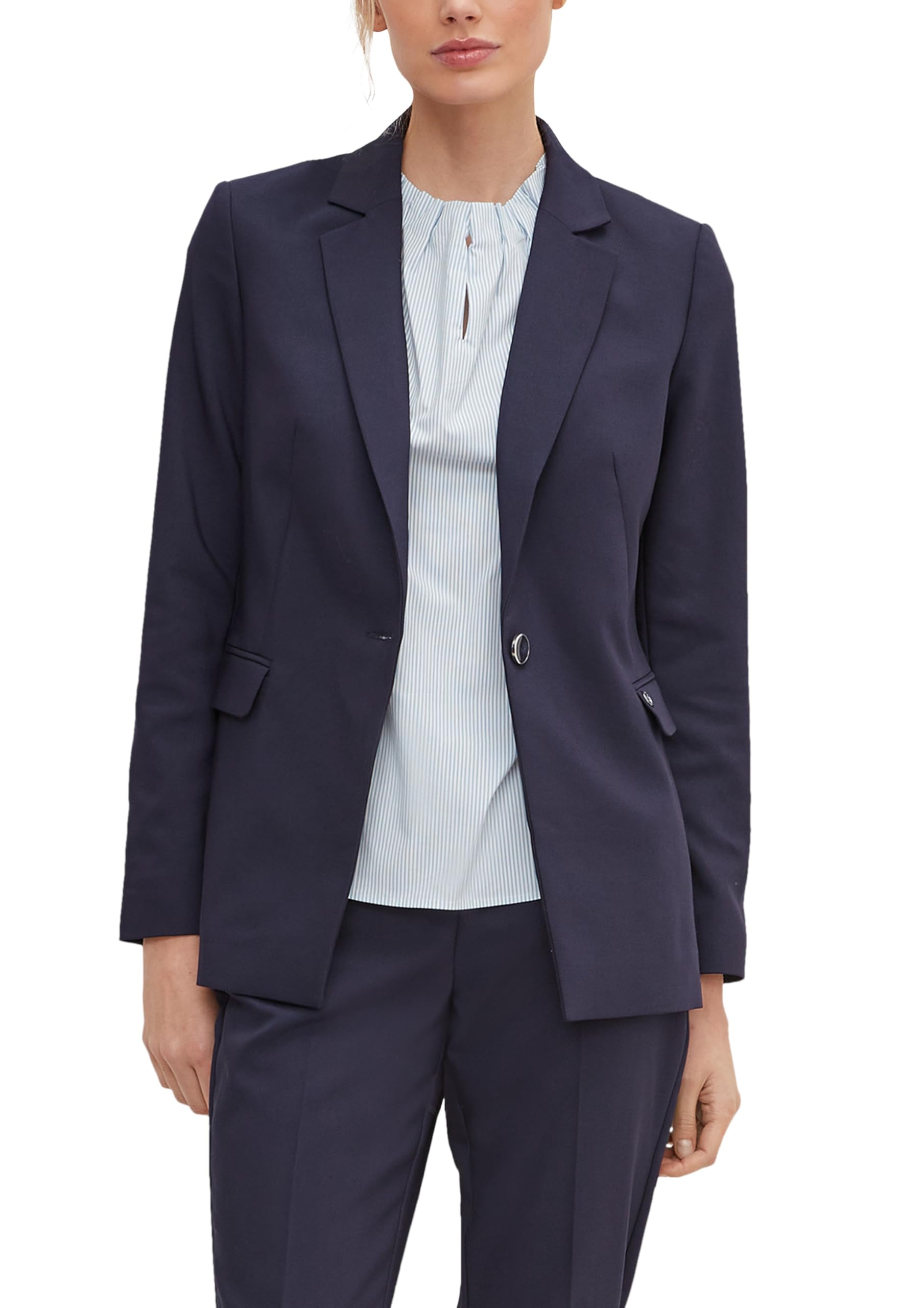 comma-blazer-damen-beige-8102-baumwollmix-tailliert image 8