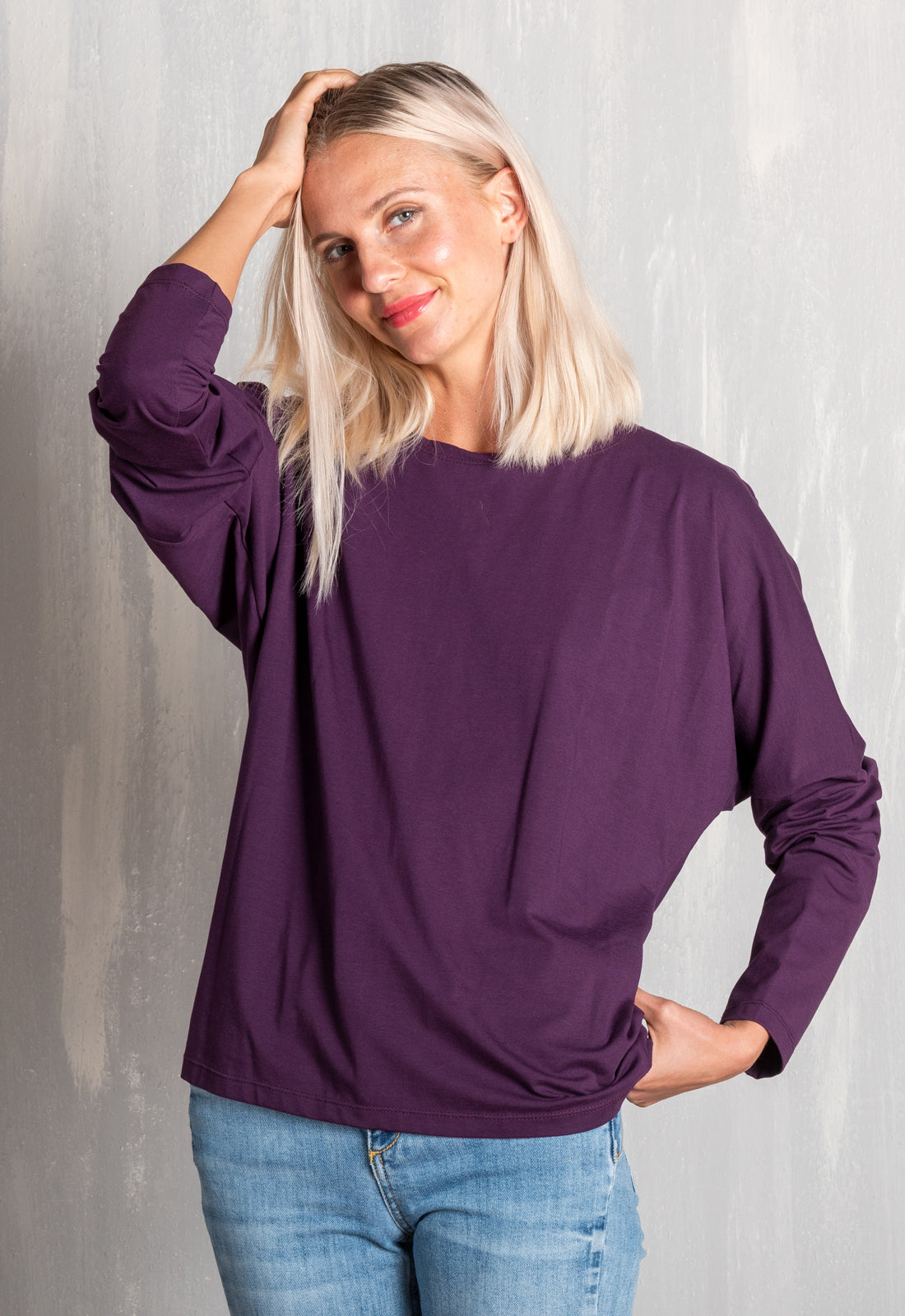 moshiki-w25-top-g4-fledermaus-top-bio-baumwolle-aubergine-s image 3