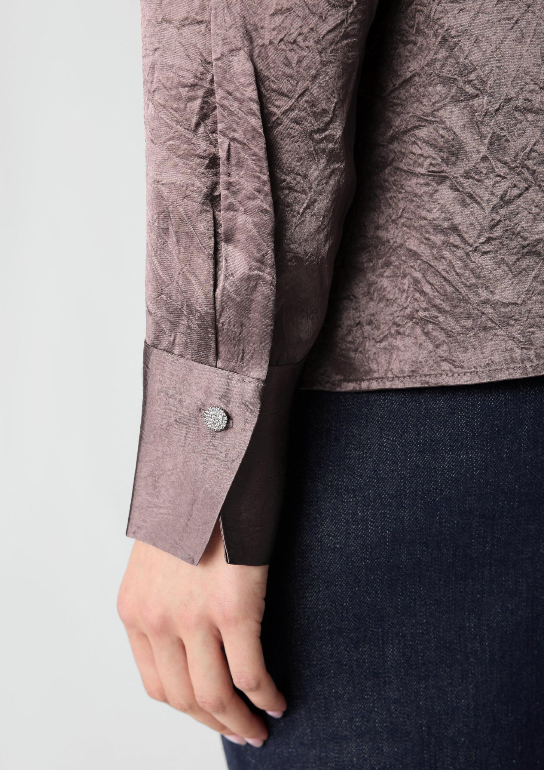 comma-hemdbluse-crinkled-satin-altrosa-damen image 6