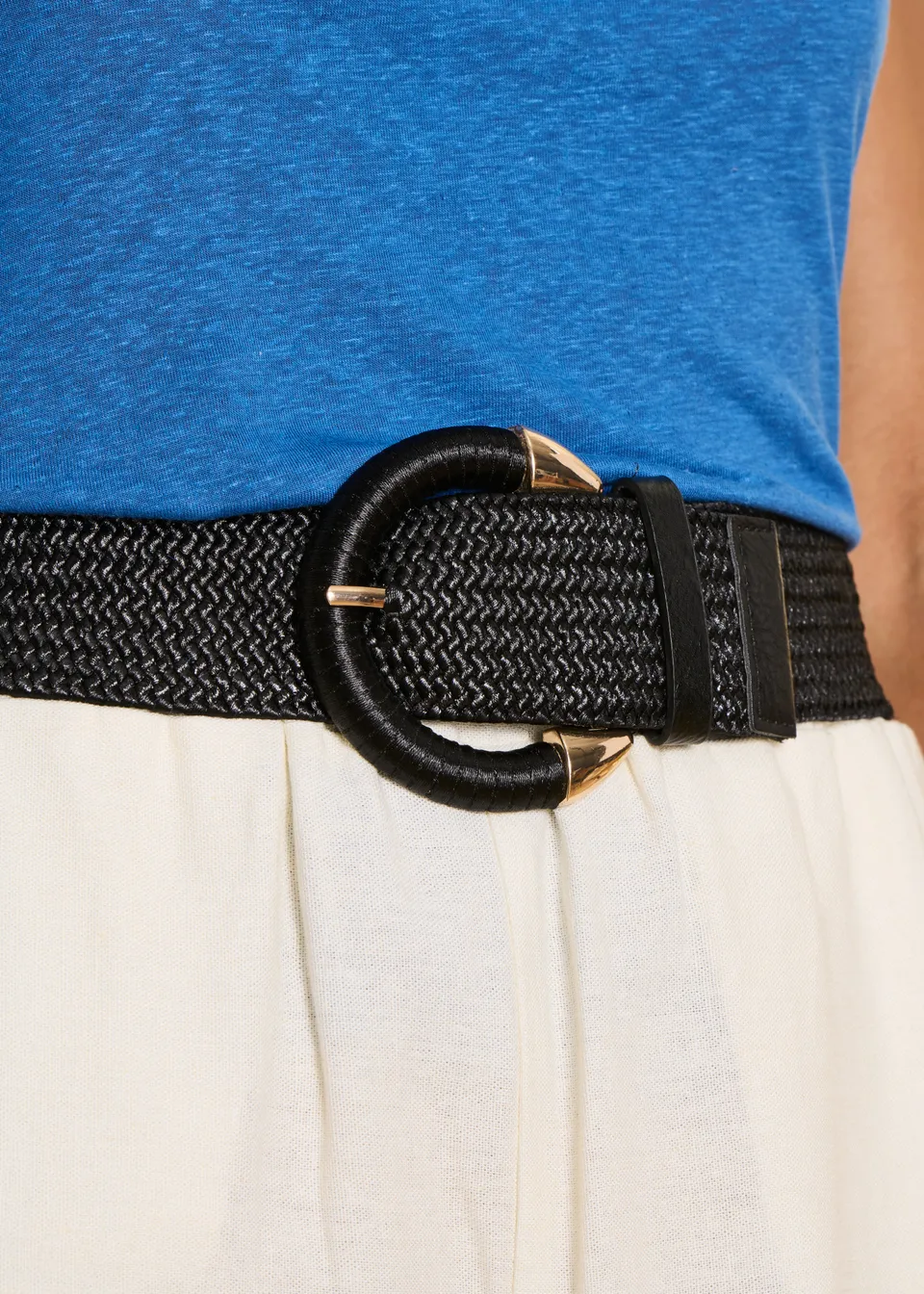 la-f-e-marabout-e-accessoires-g-rtel-schwarz-breit-elastisch-geflochten image 1