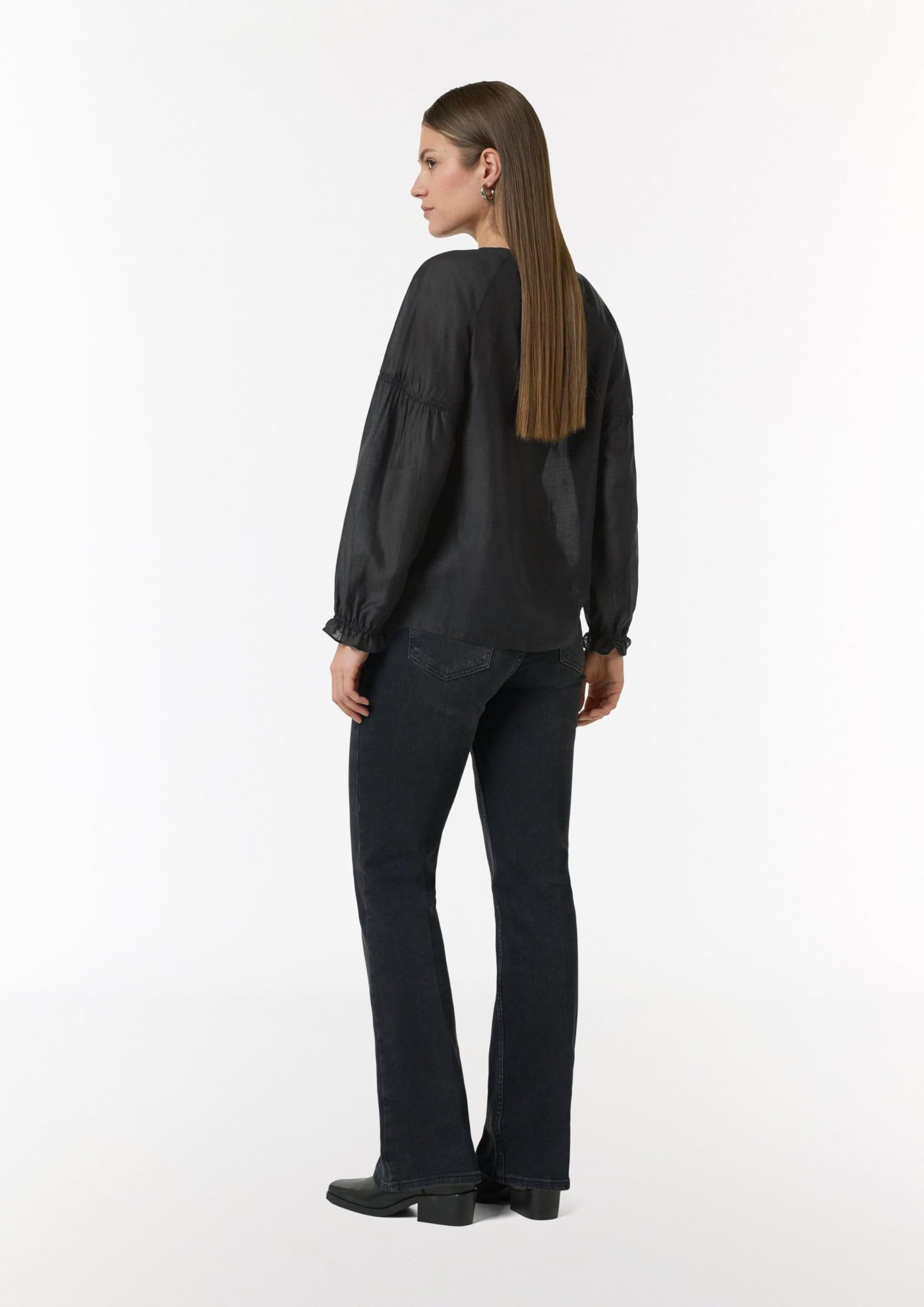 comma-raglan-bluse-damen-viskosemix-gr-38-transparent image 7