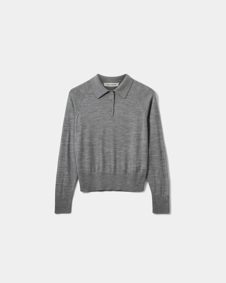 sofie-schnoor-women-selenesw-strickpolo-grey-melange image 1