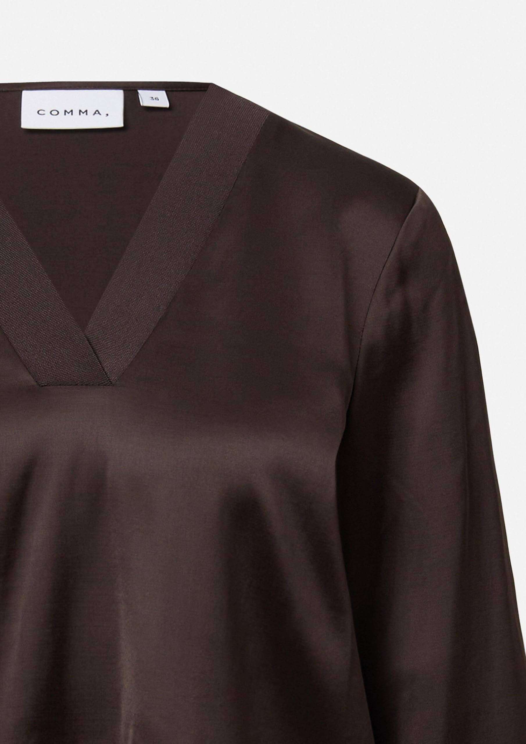 comma-blouses-satinbluse-v-ausschnitt-creme-wei image 7