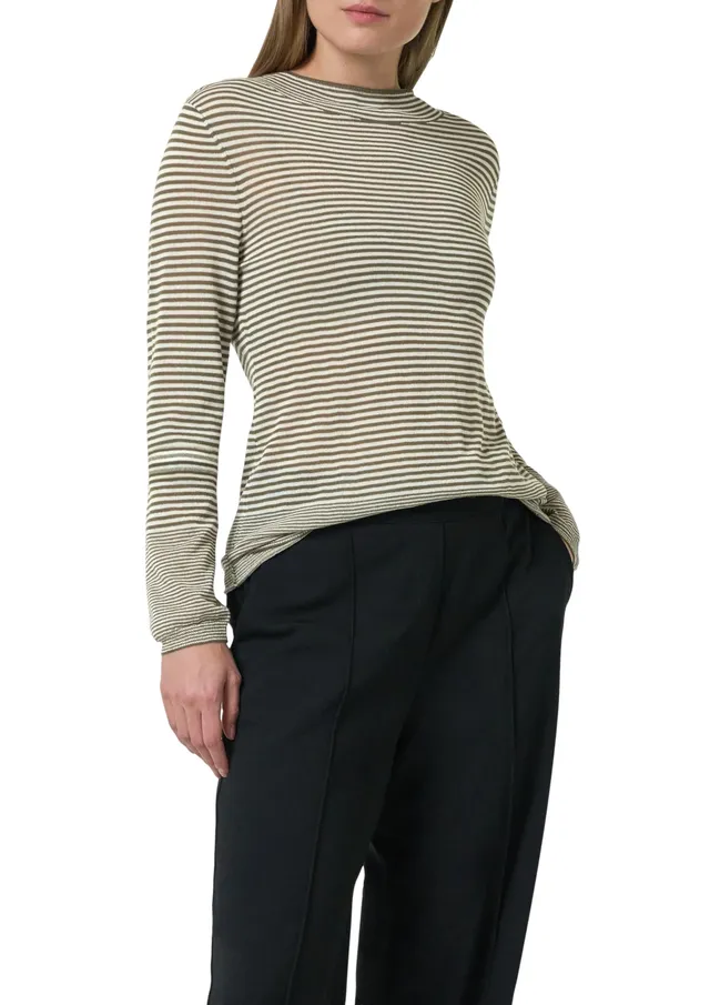 comma-strickpullover-damen-olivgr-n-gr-36-stehkragen image 1