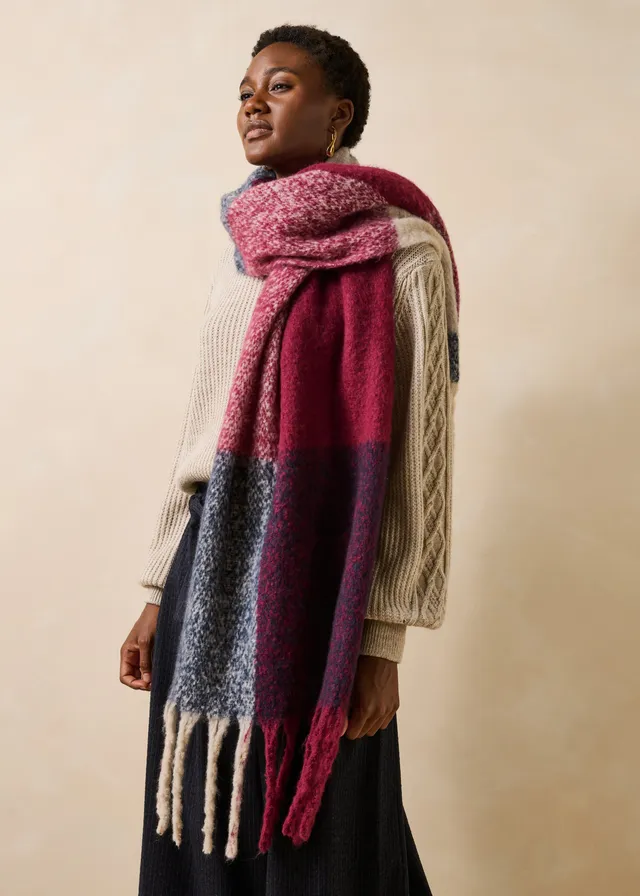 la-f-e-marabout-e-accessoires-schal-kariert-multicolor-fransen image 1