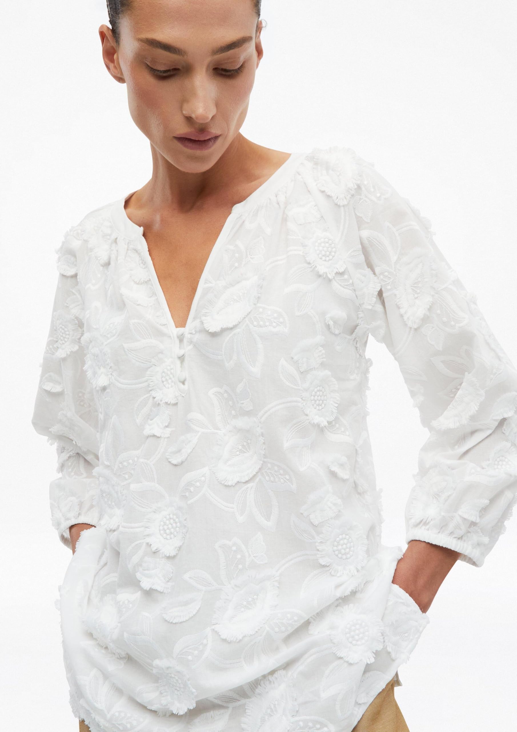 comma-tunika-bluse-baumwoll-voile-3-4-arm-gr-34 image 4