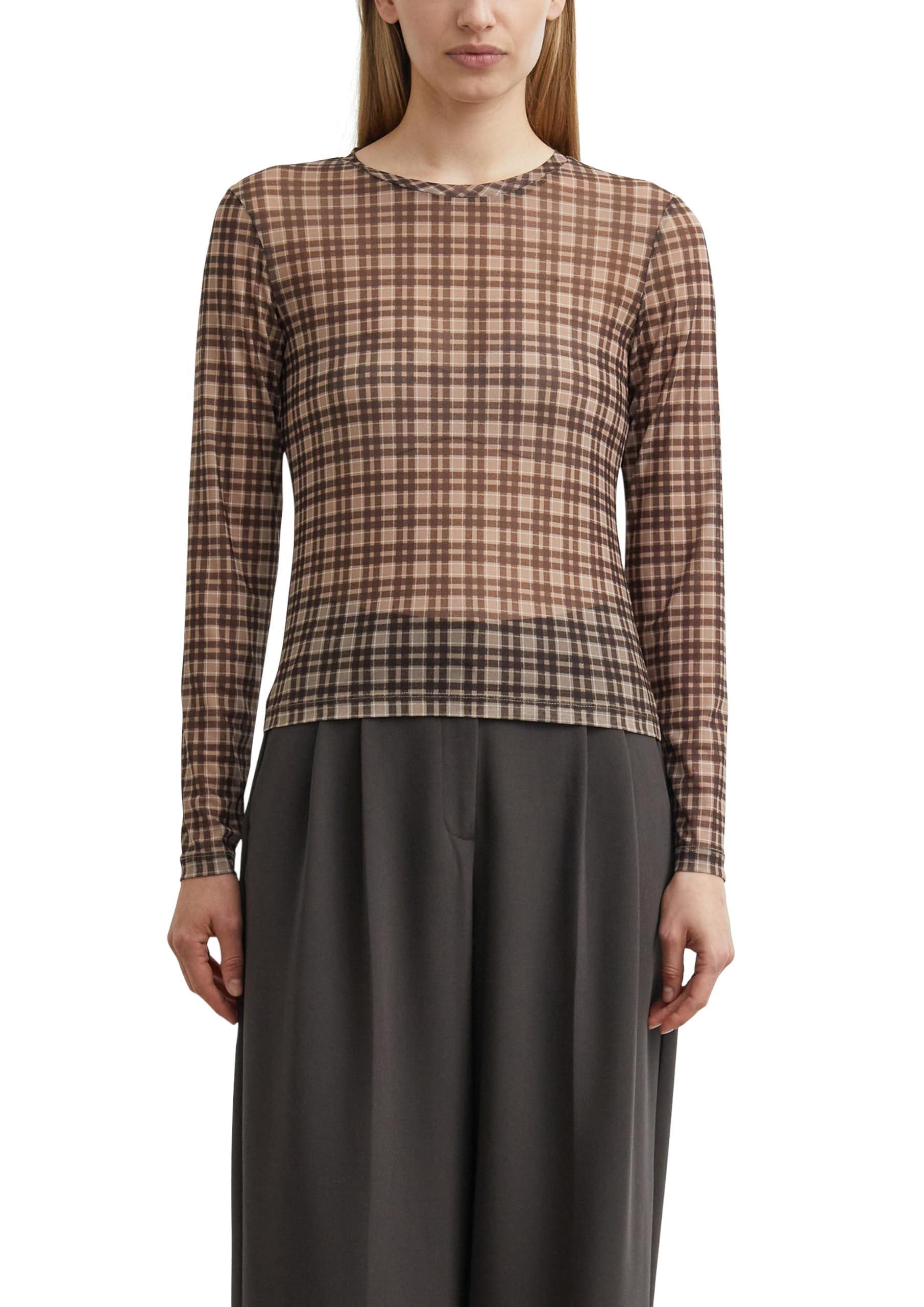 comma-tops-longsleeve-mesh-gr-32-karo-slim image 1