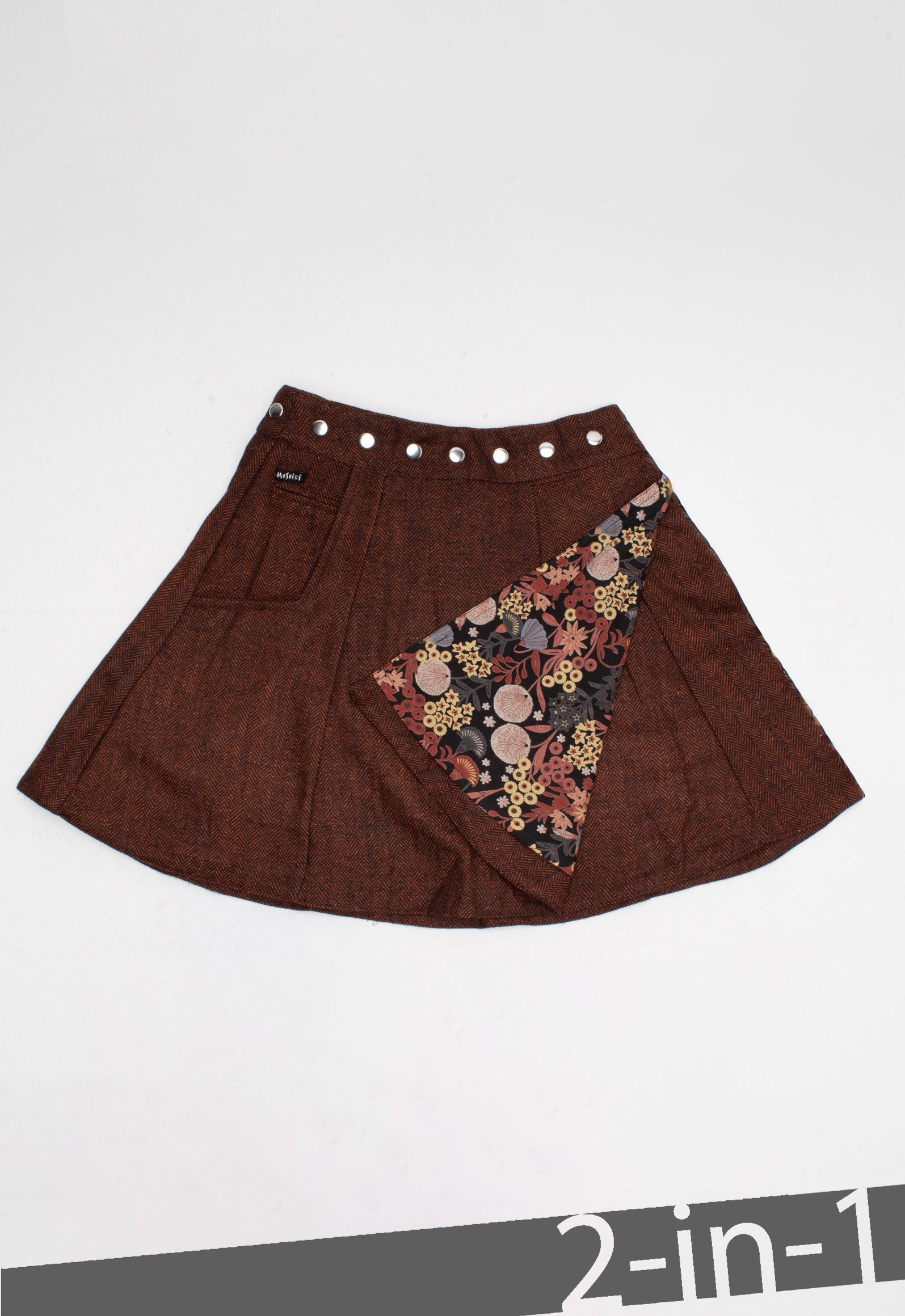 moshiki-hot-cookie-71-wickelrock-45-cm-tweed-wendbar image 1