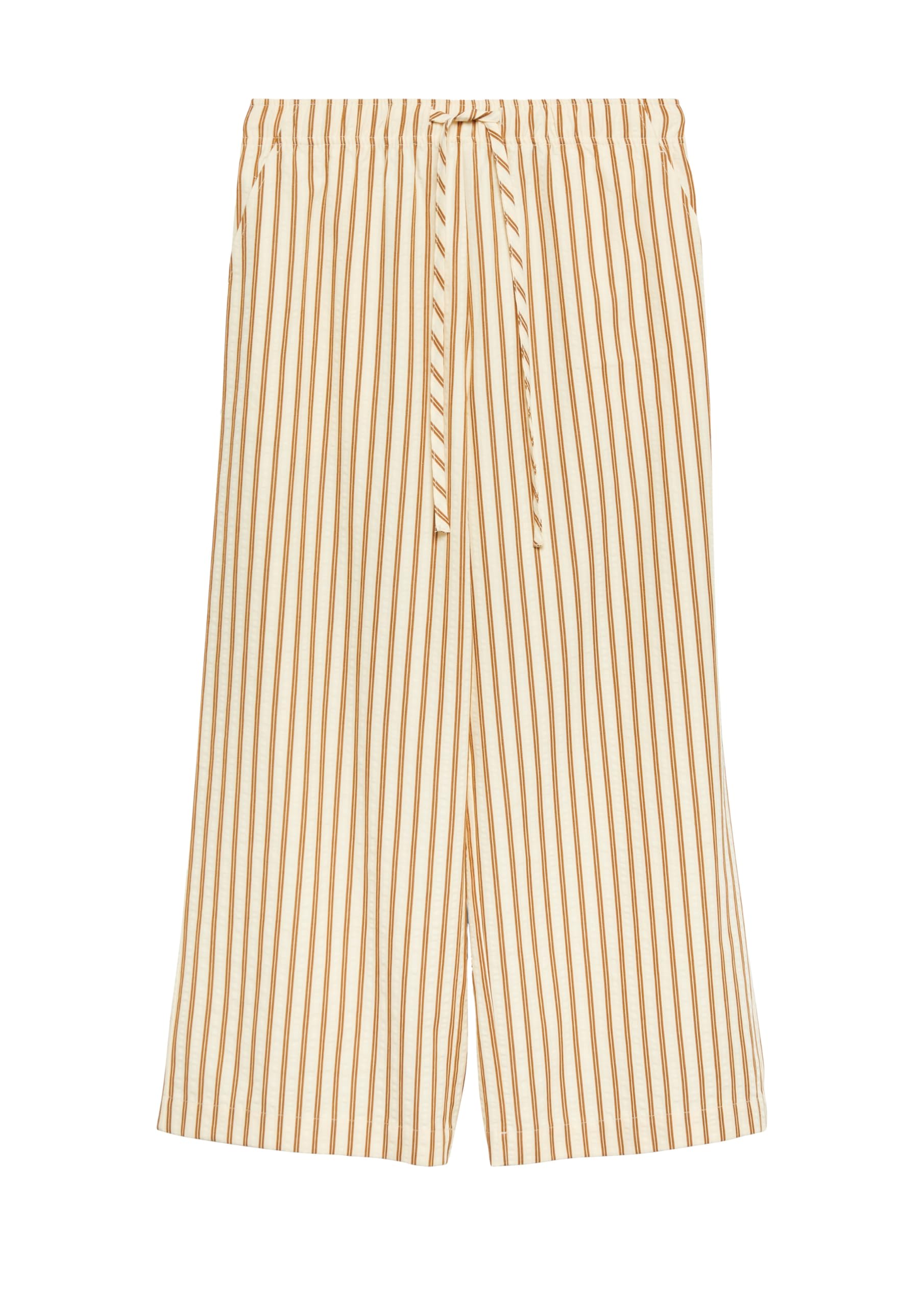 comma-trousers-culotte-hose-seersucker-bindeg-rtel-gr-34 image 3