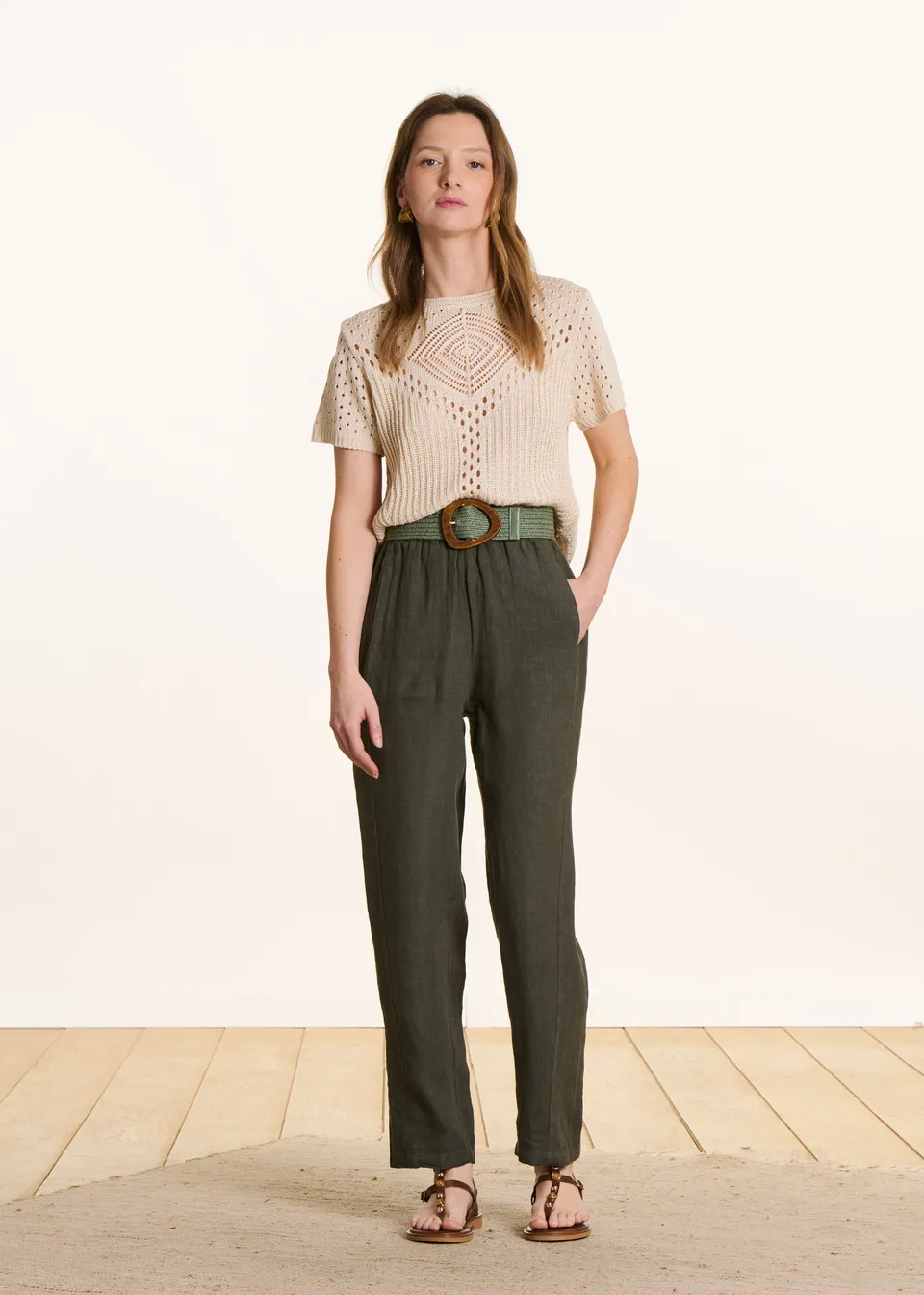 la-f-e-marabout-e-firmin-leinenhose-kaki-gr-36 image 1