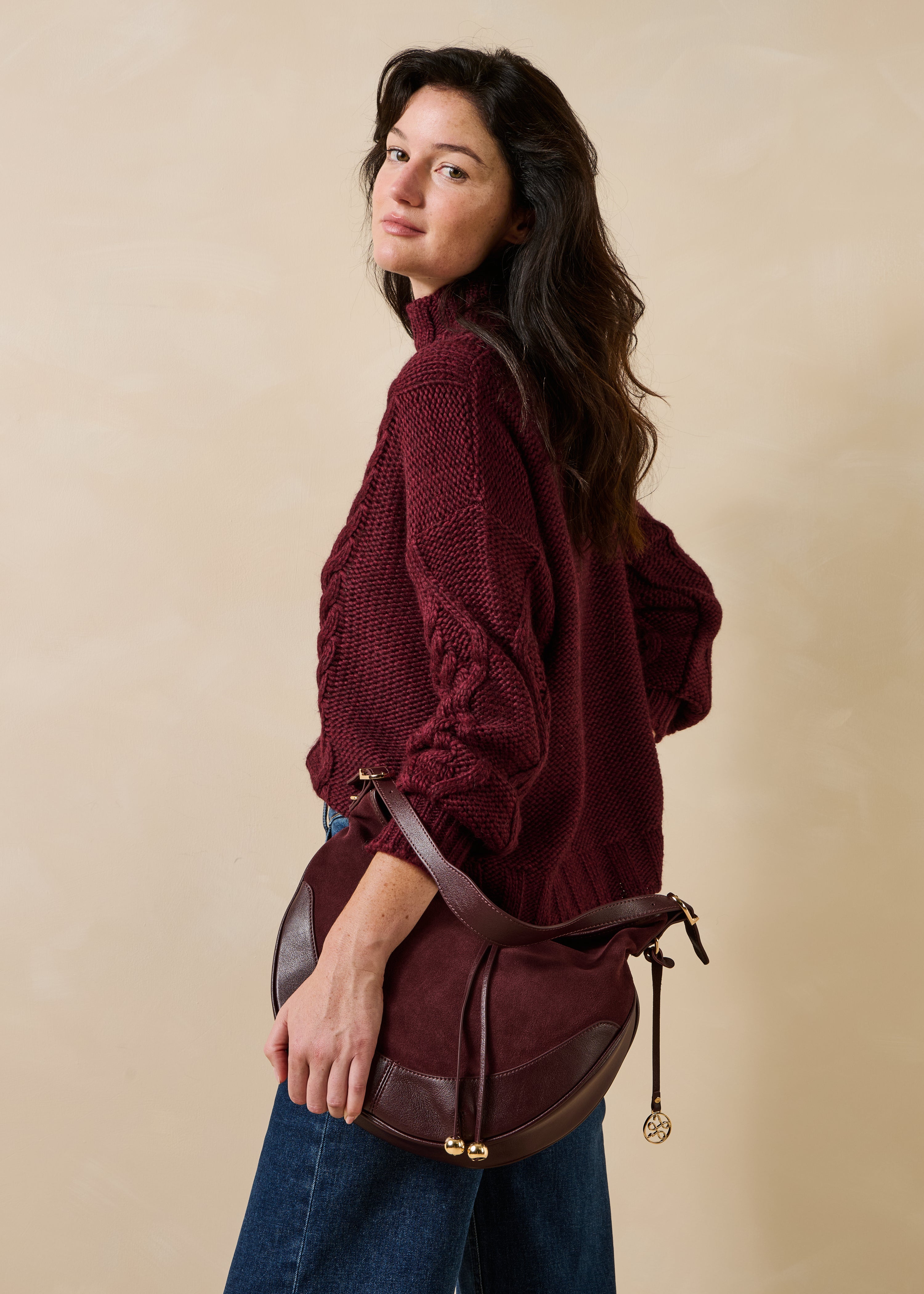 la-f-e-marabout-e-ghawi-tasche-bordeaux-leder-hobo image 2
