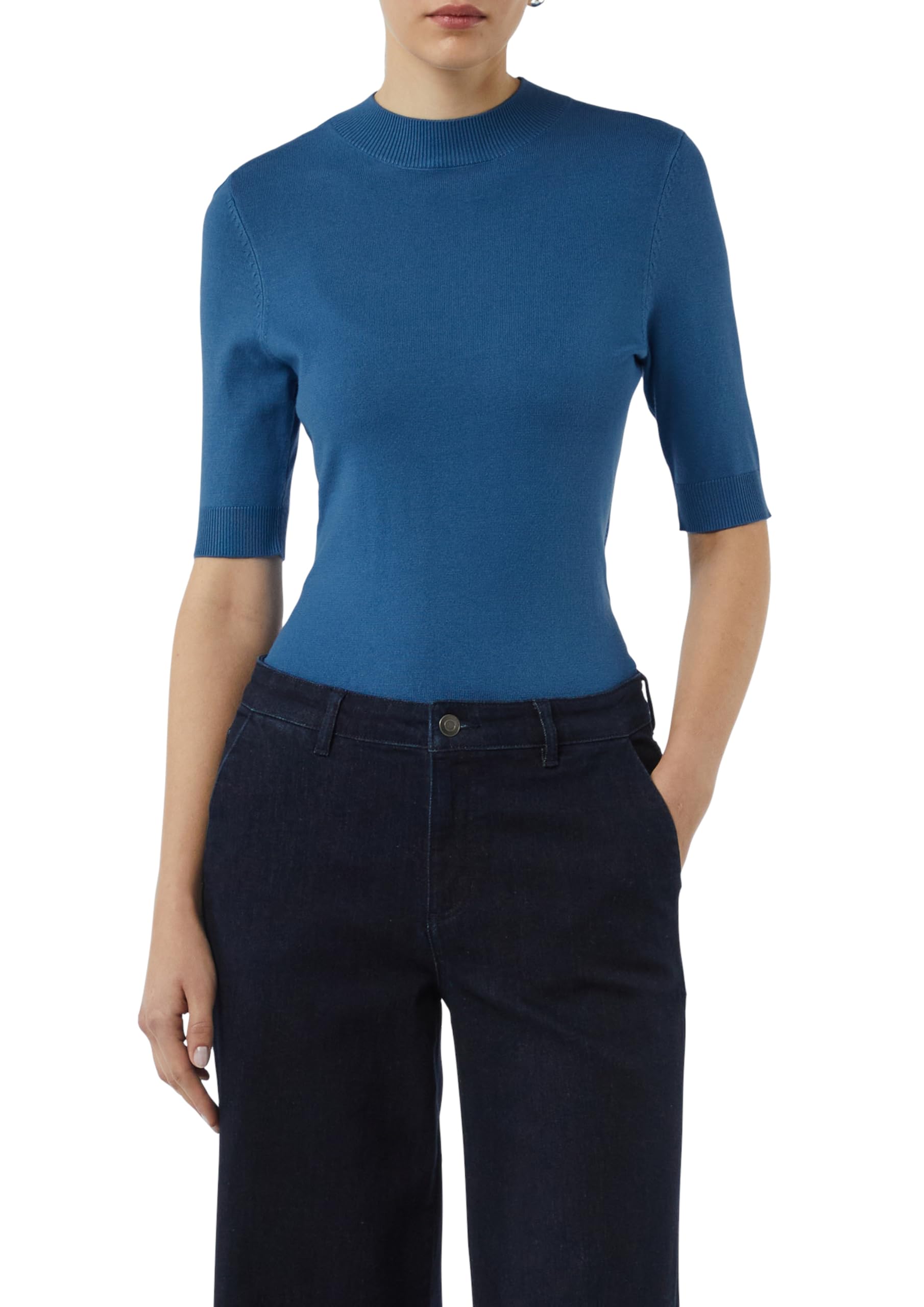 comma-knitwear-feinstrickpullover-mit-stehkragen-schwarz image 8