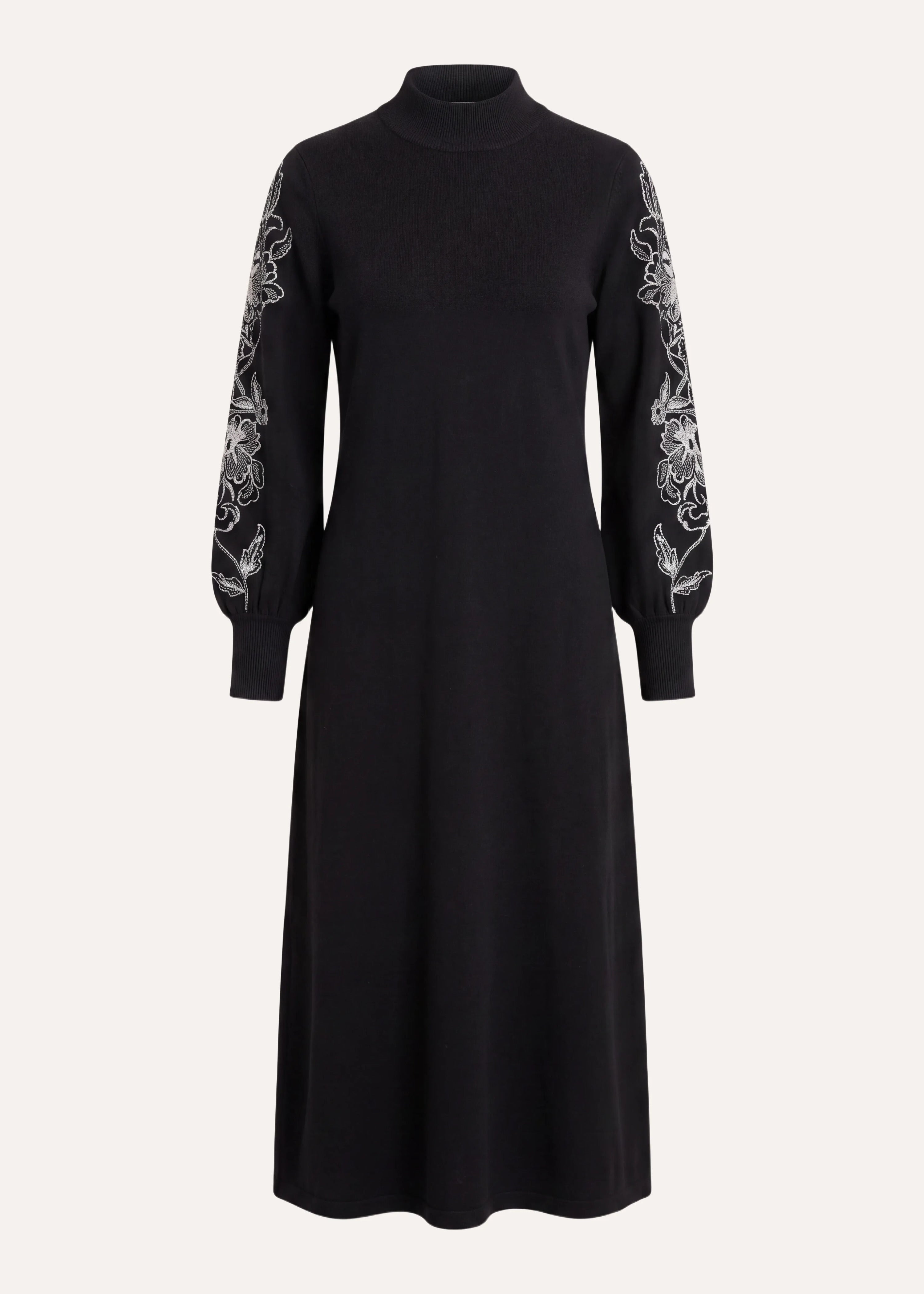 la-f-e-marabout-e-gebina-midikleid-schwarz-stickerei-strick image 6