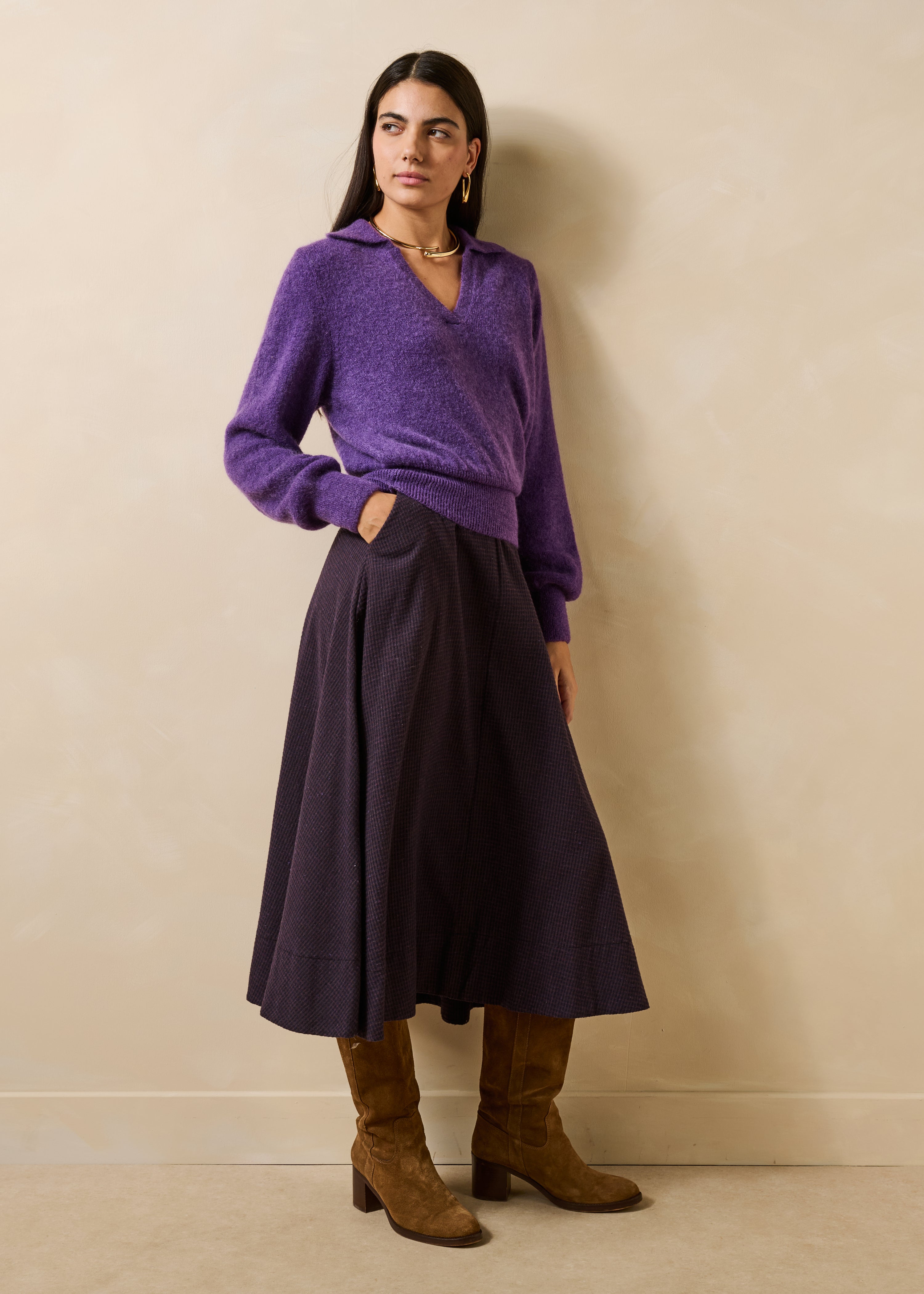 la-f-e-marabout-e-guibli-pullover-violett-mohair-polo image 2