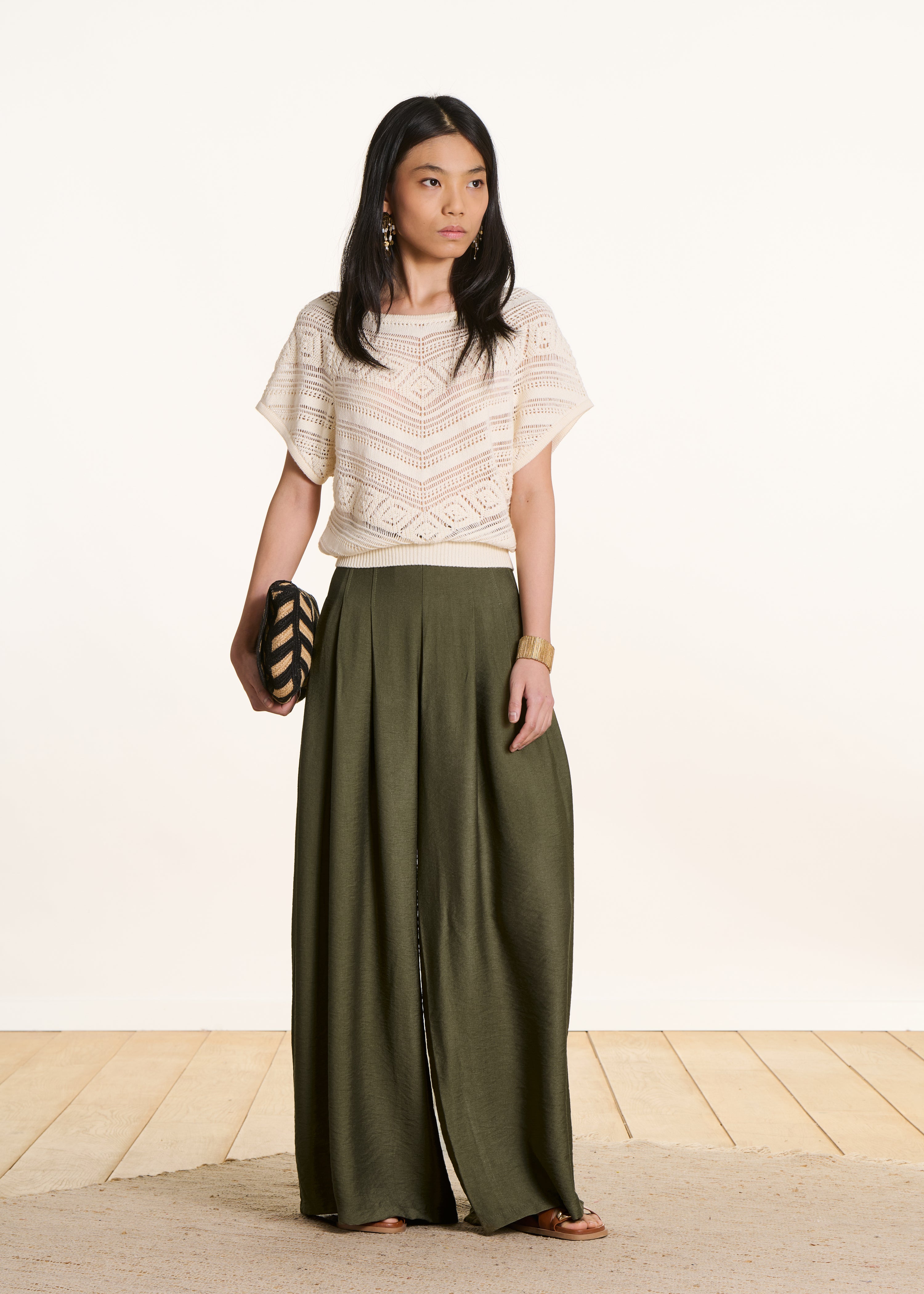 la-f-e-marabout-e-veroni-hose-khaki-high-waist-weit image 1