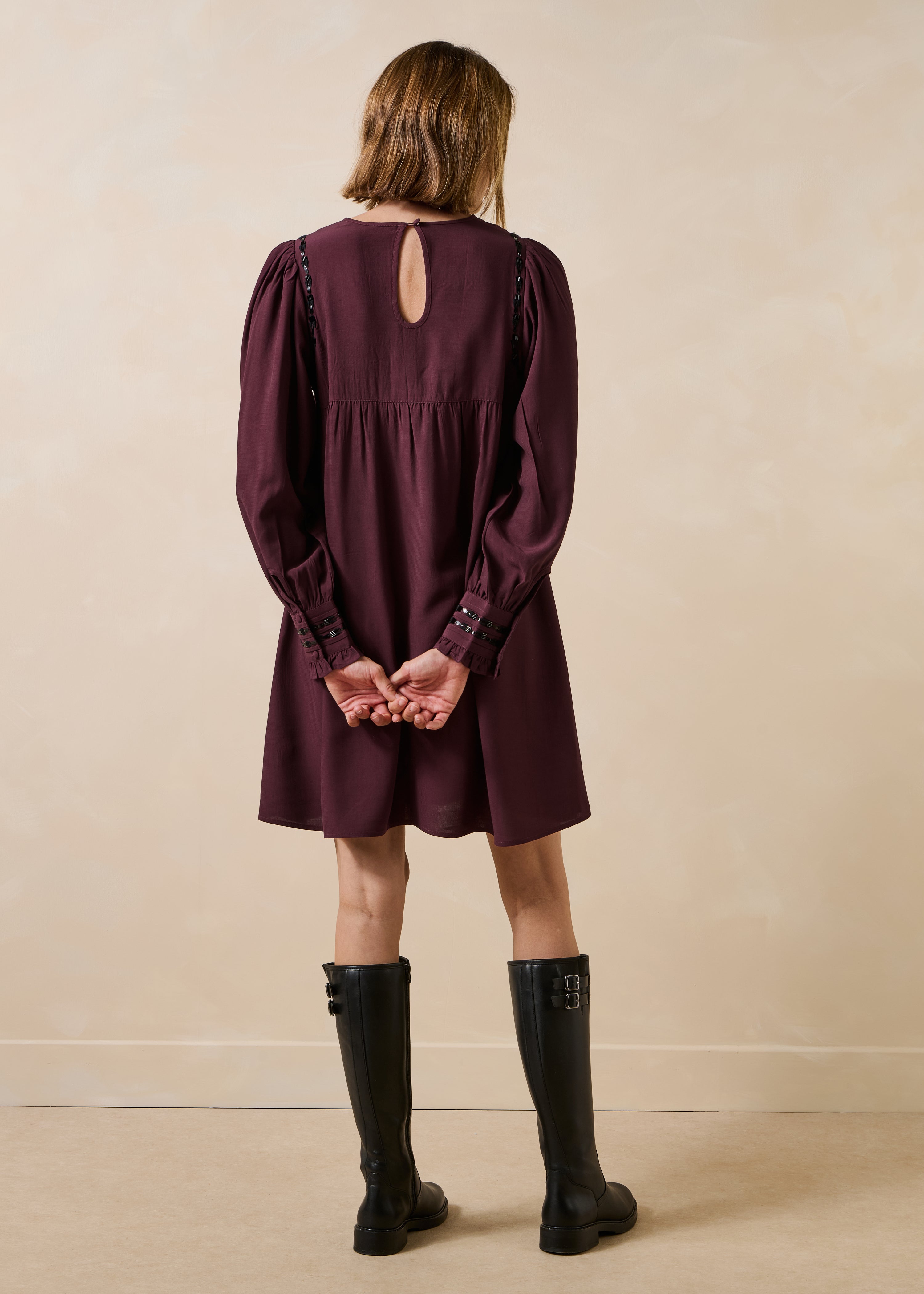 la-f-e-marabout-e-gondia-kleid-bordeaux-schwarz-gr-38 image 3