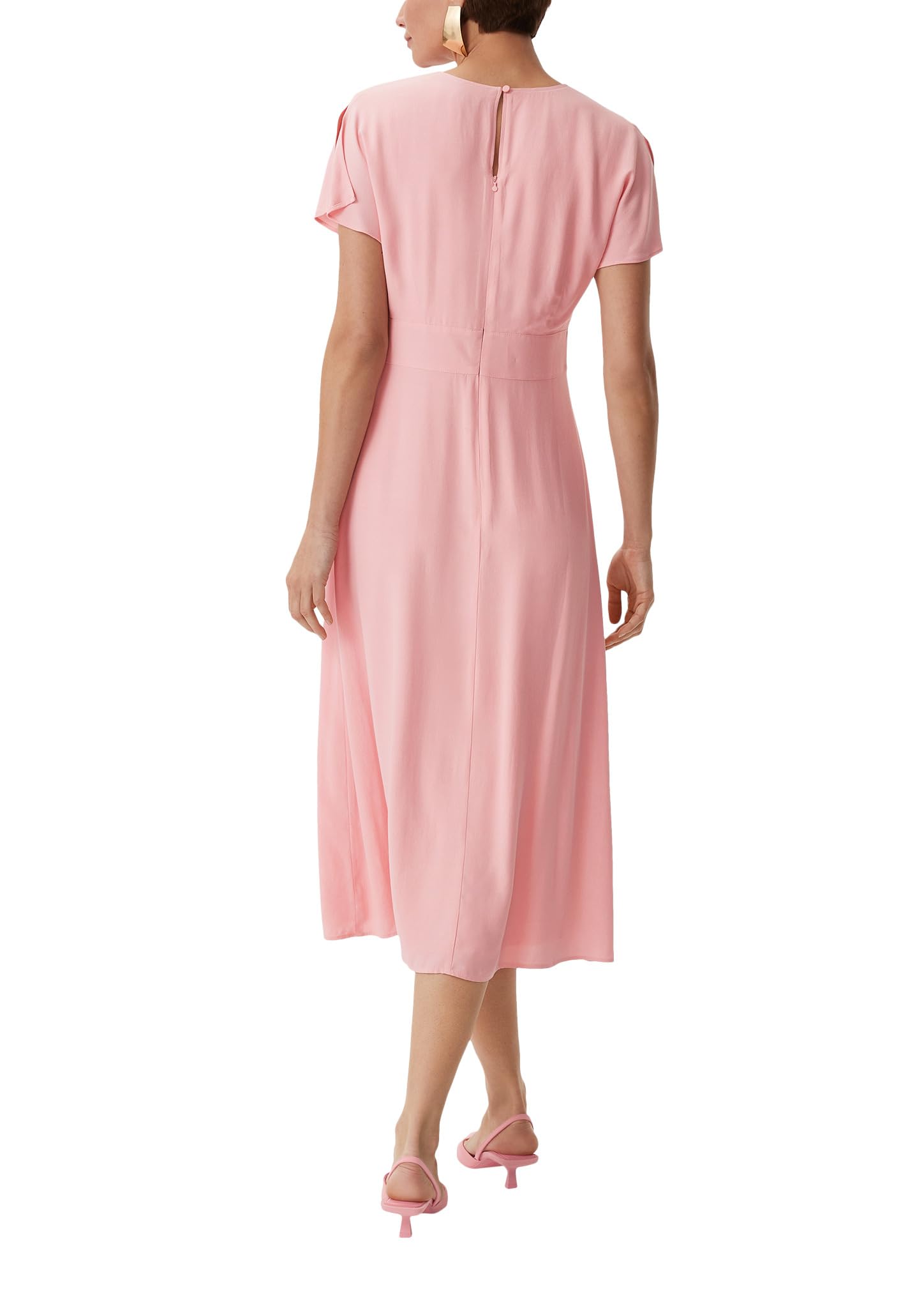 comma-midi-kleid-satin-damen-orange-rosa-gr-34-46 image 2