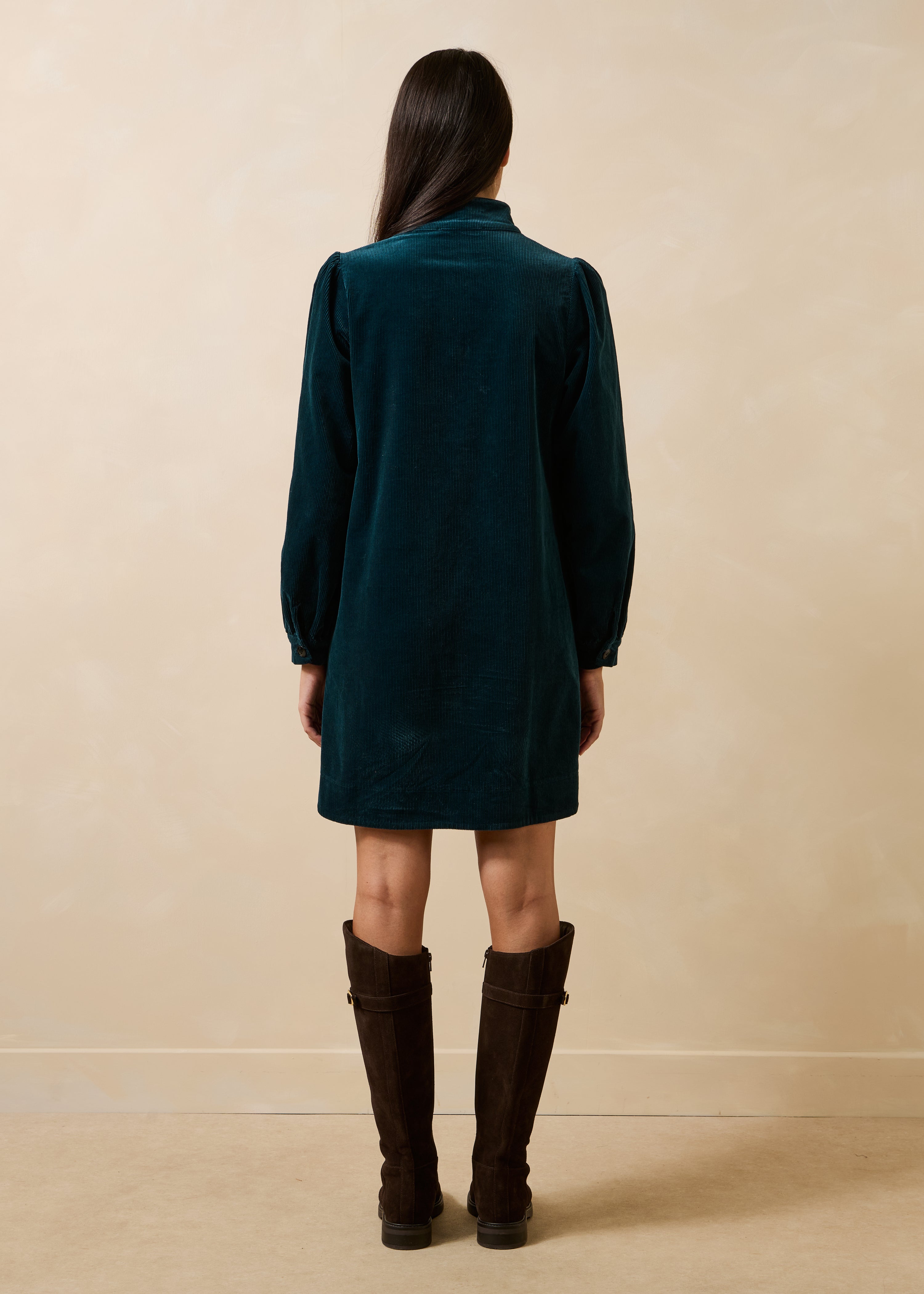 la-f-e-marabout-e-gong-kleid-damen-petrol-cord image 3