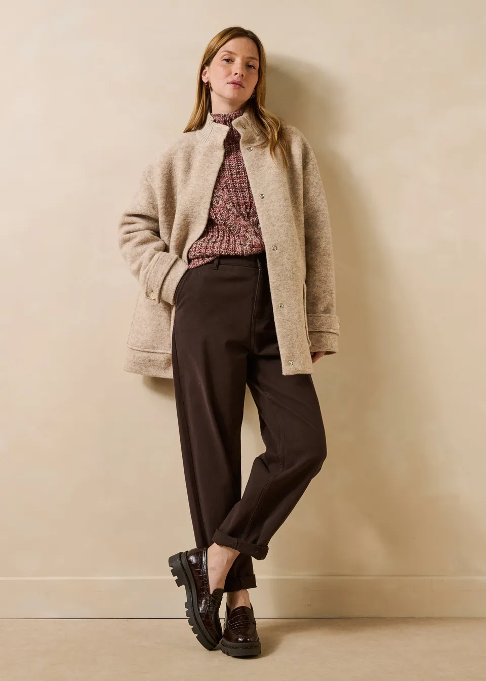 la-f-e-marabout-e-fenda-mantel-damen-beige-3-4 image 1